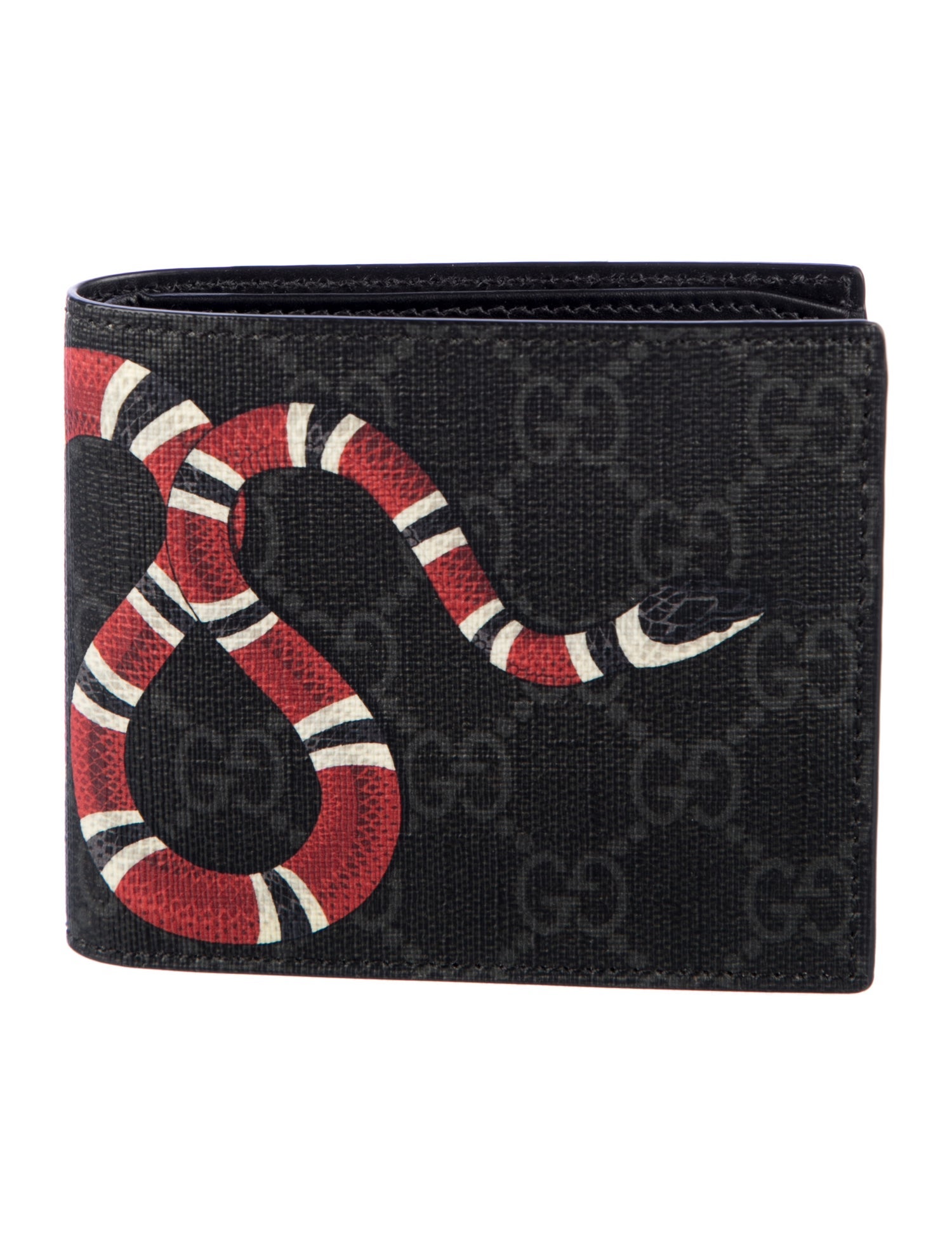 Gucci GG Supreme Kingsnake Bifold Wallet GG Supreme Bifold Wallet