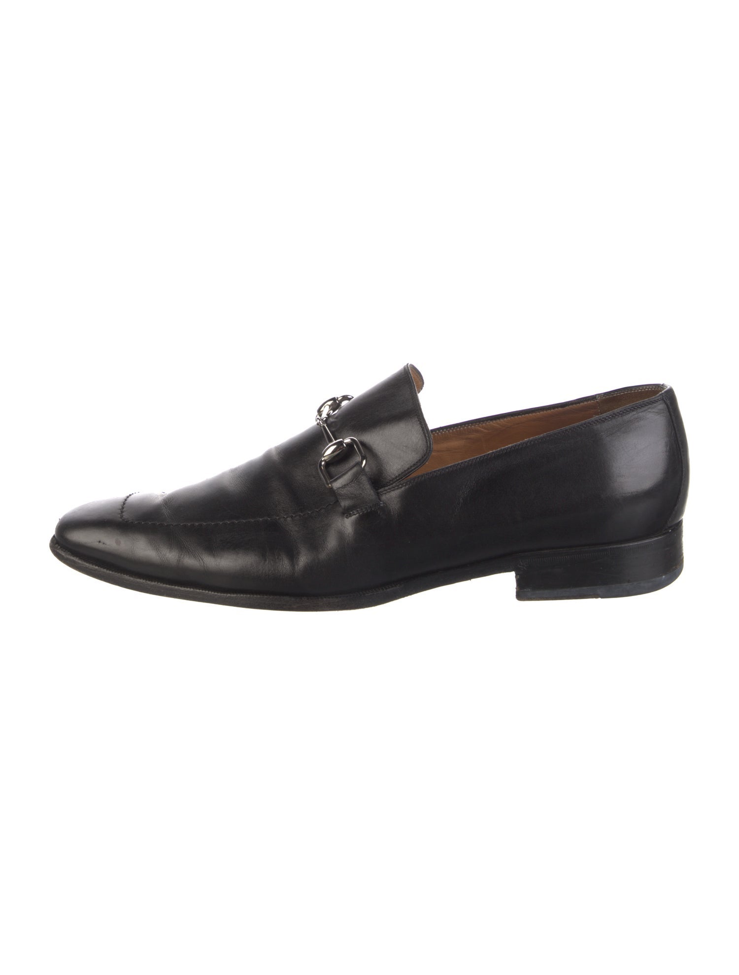 Gucci Horsebit Accent Leather Dress Loafers