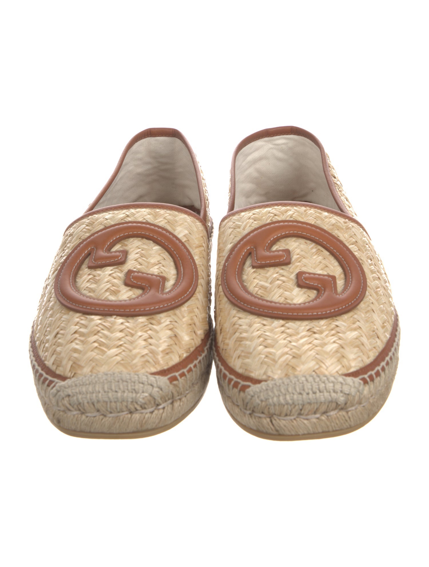 Interlocking G Logo Raffia Espadrilles