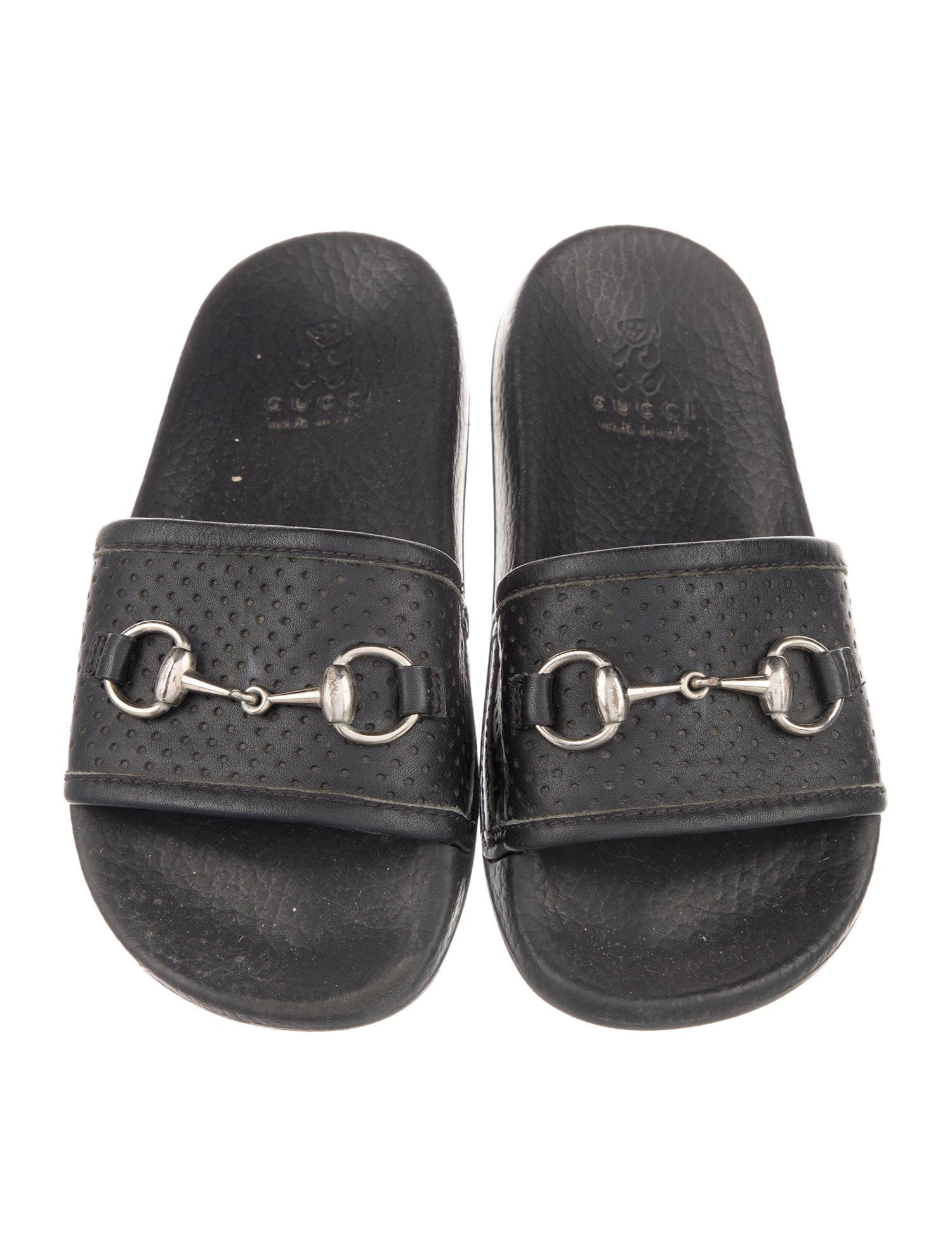 Gucci Boys' Leather Slides