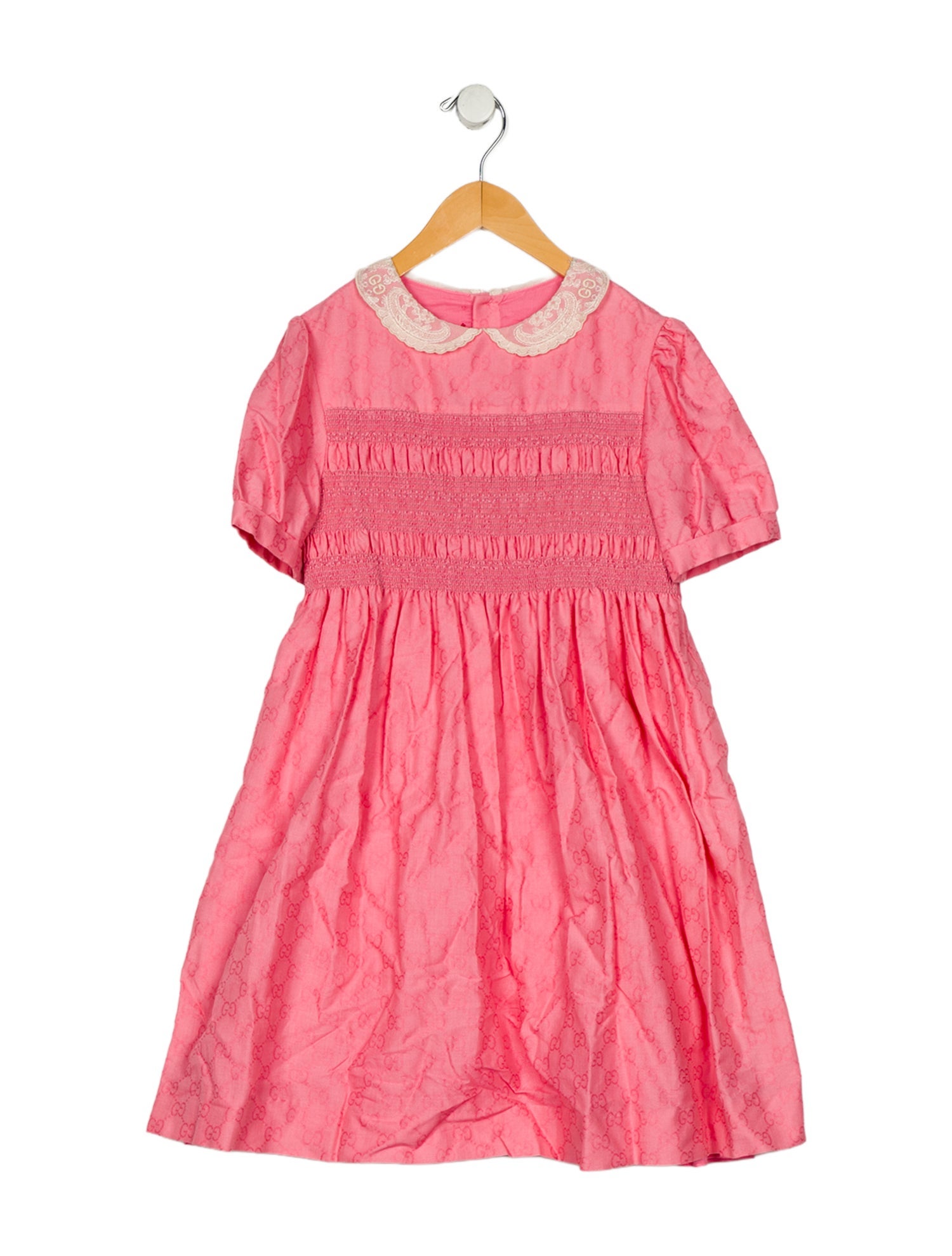 Gucci Girls' GG Jacquard Short Sleeve Dress