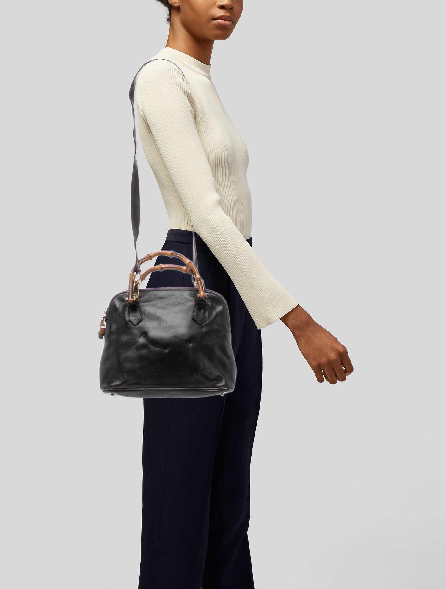 Gucci Bamboo 2way Shoulder Bamboo Handle Bag Vintage