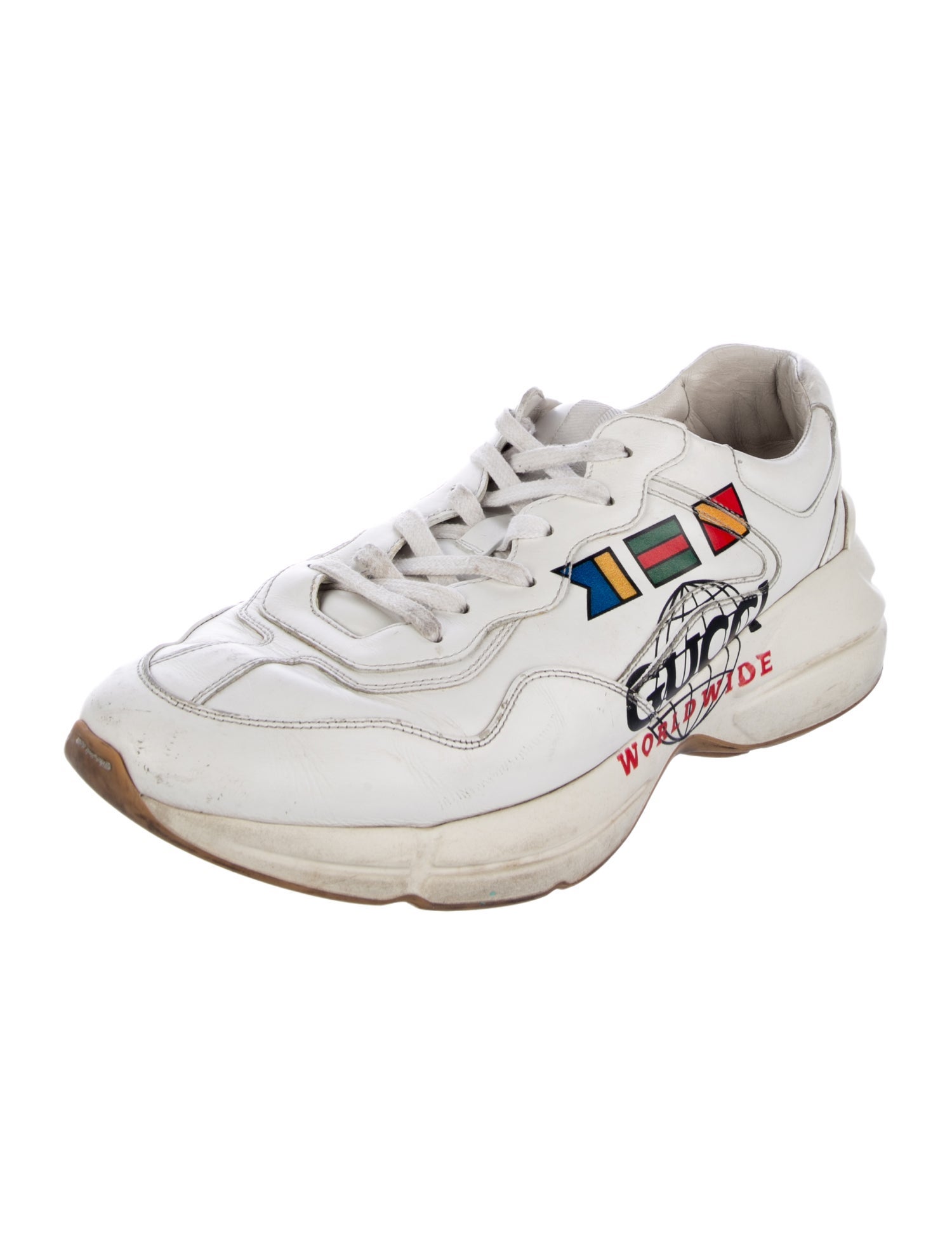 Gucci Leather Printed Sneakers