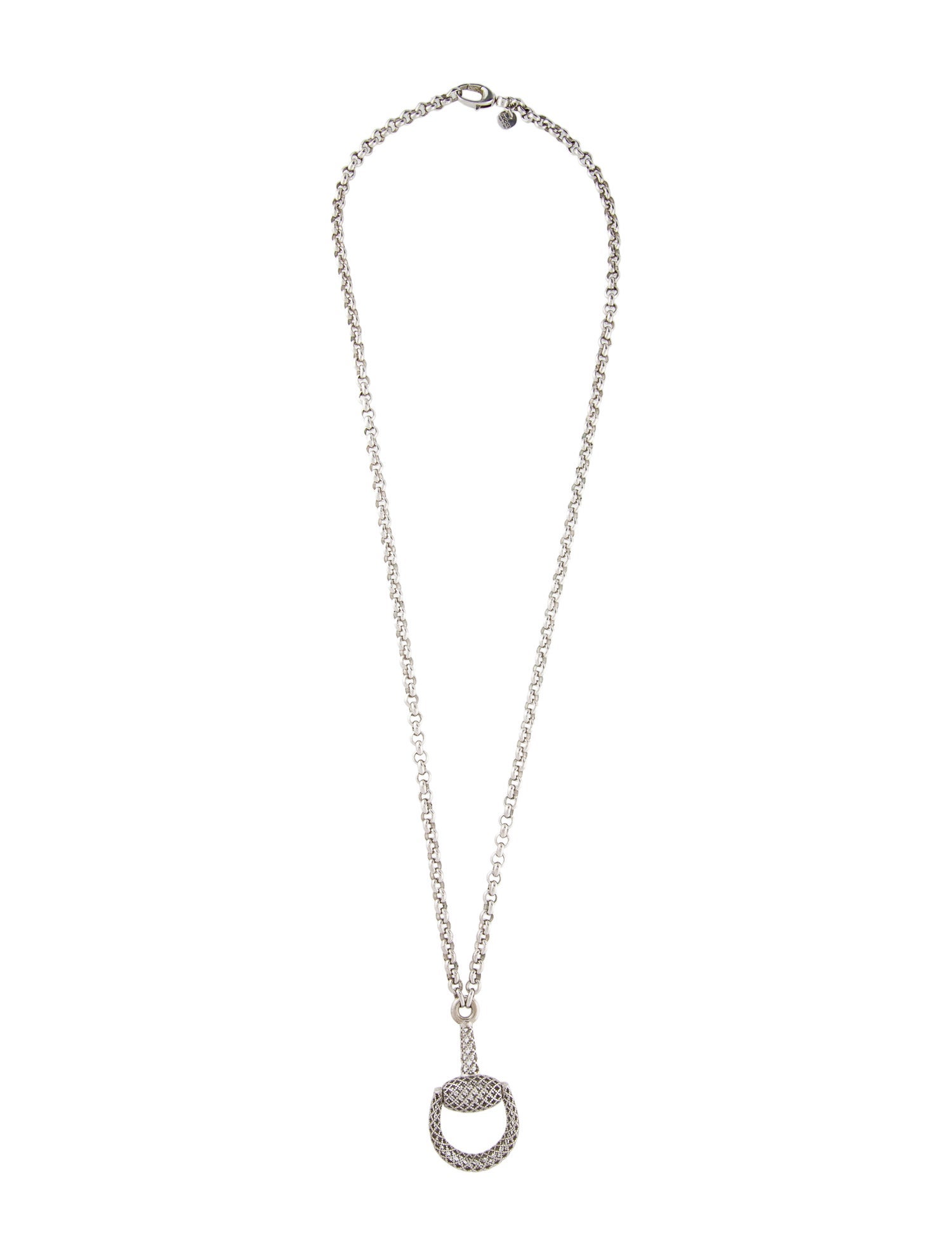 Gucci Horsebit Diamantissima Pendant Necklace