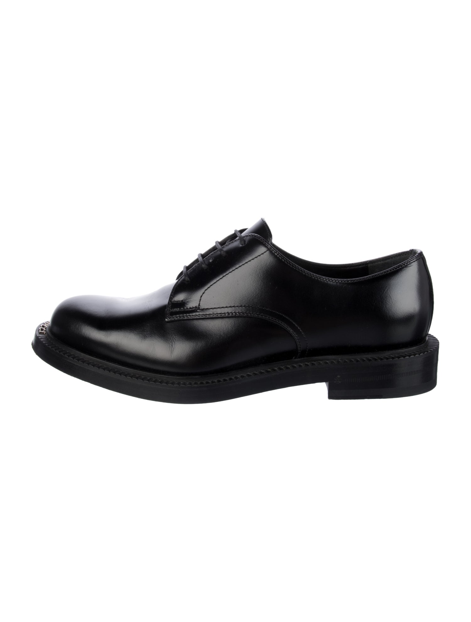 Gucci Web Accent Leather Derby Shoes