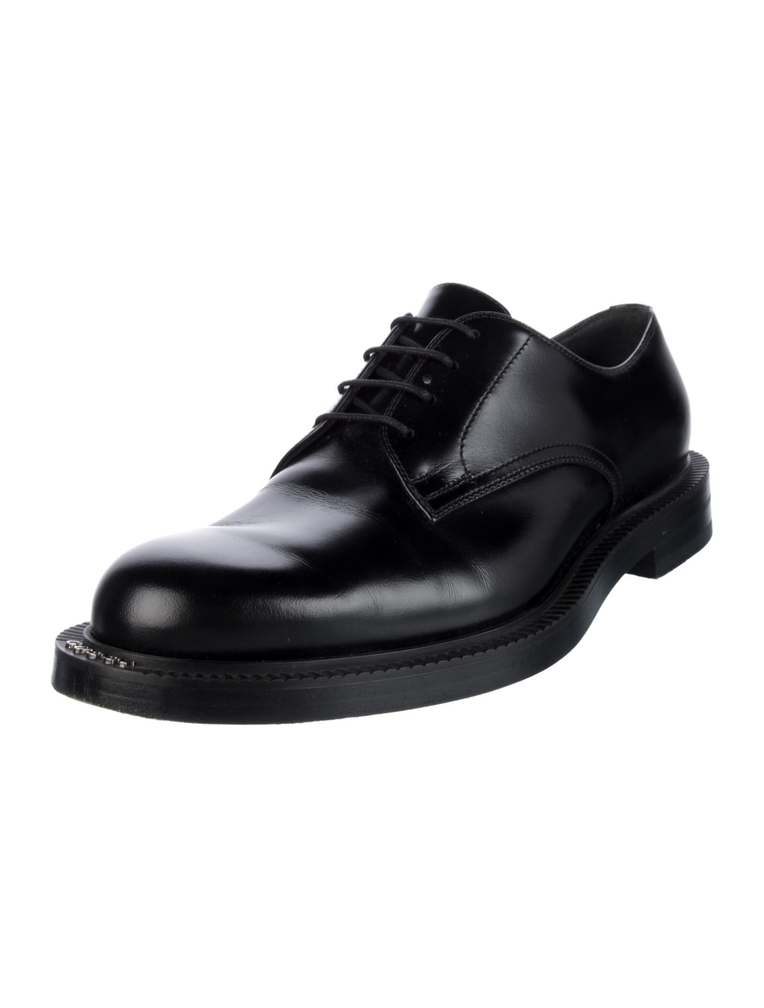 Gucci Web Accent Leather Derby Shoes