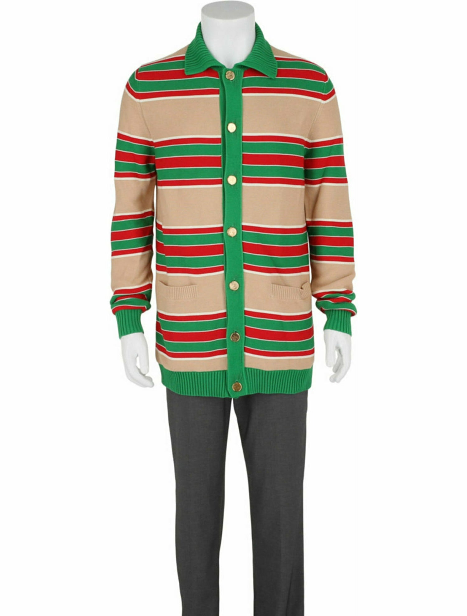Gucci Web Accent Button-Up Top w/ Tags