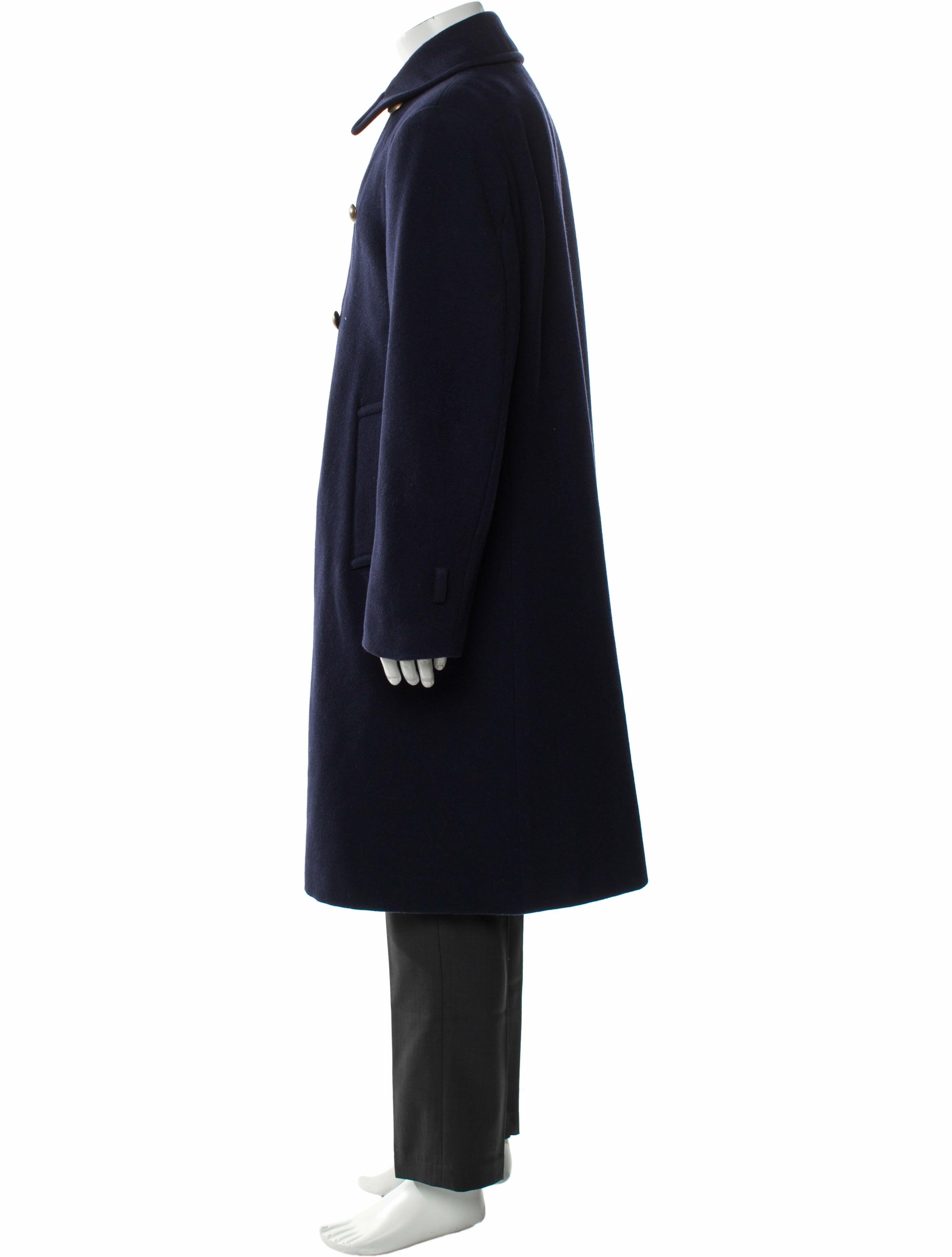 Gucci Bee Accent Wool Peacoat