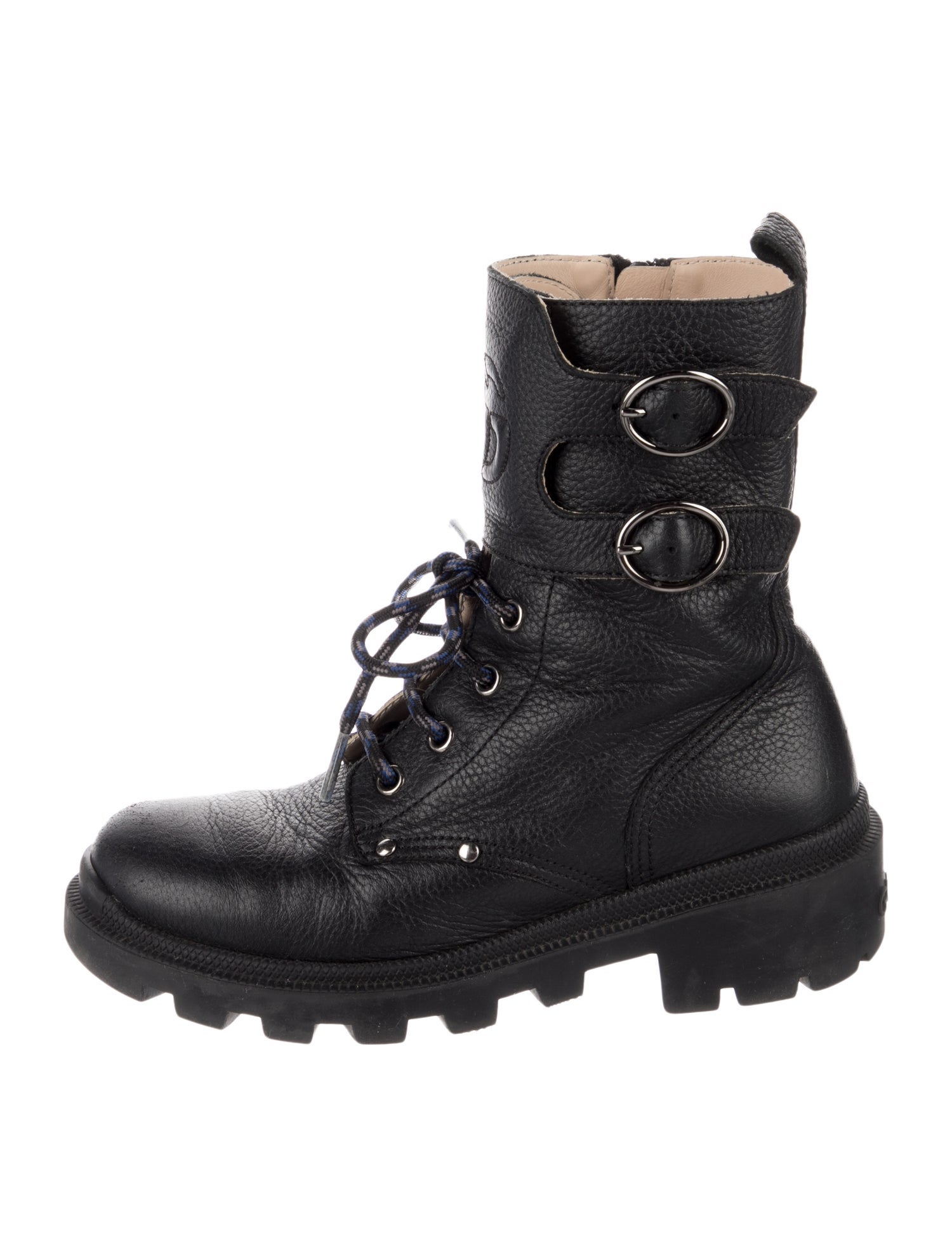 Gucci Leather Combat Boot