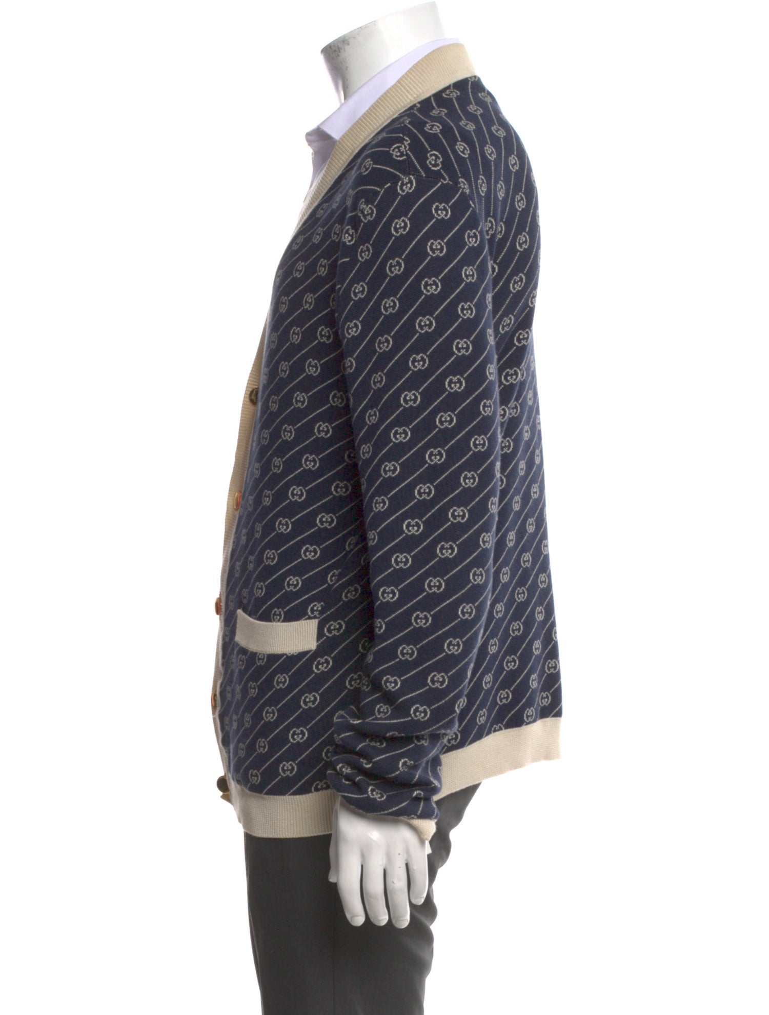 Gucci Interlocking G Logo V-Neck Cardigan