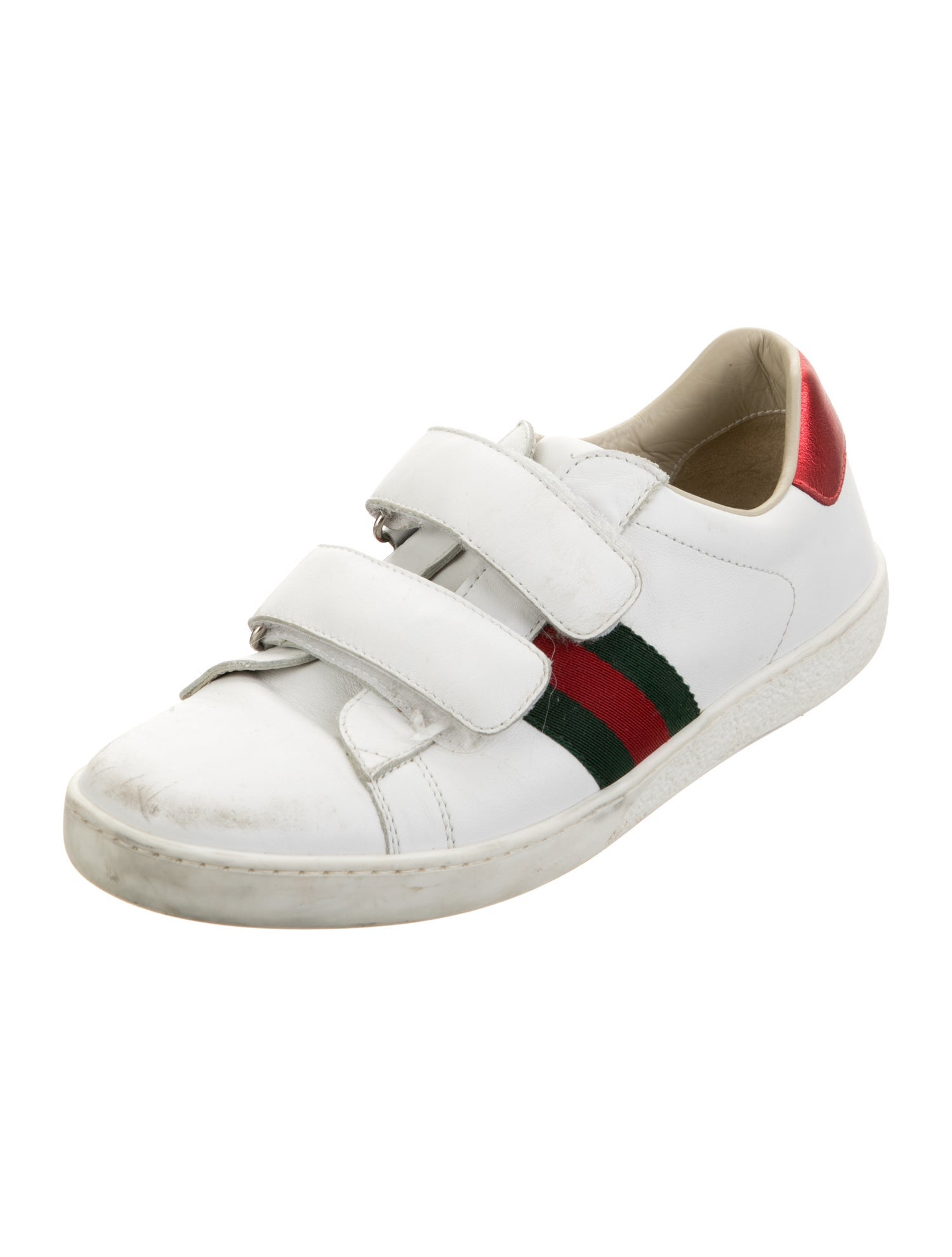 Gucci Web Accent Leather Sneakers