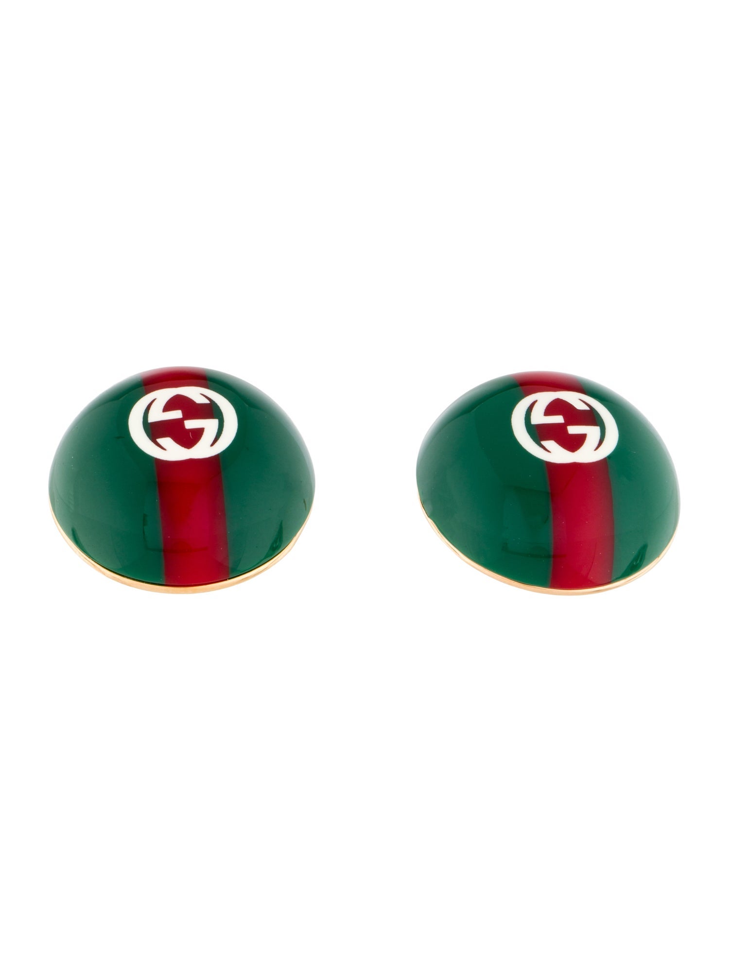 Gucci Resin Web Stud Earrings