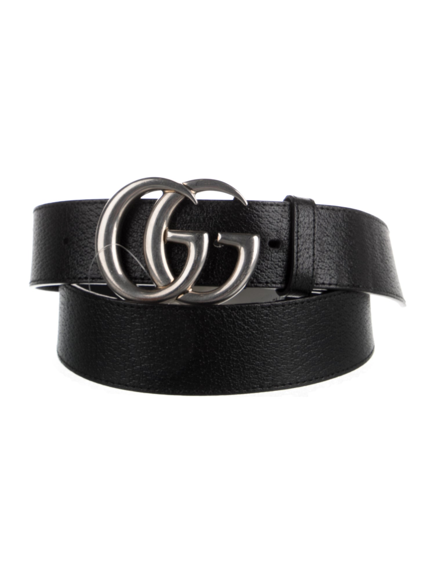 Gucci Double G Logo Leather Waist Belt