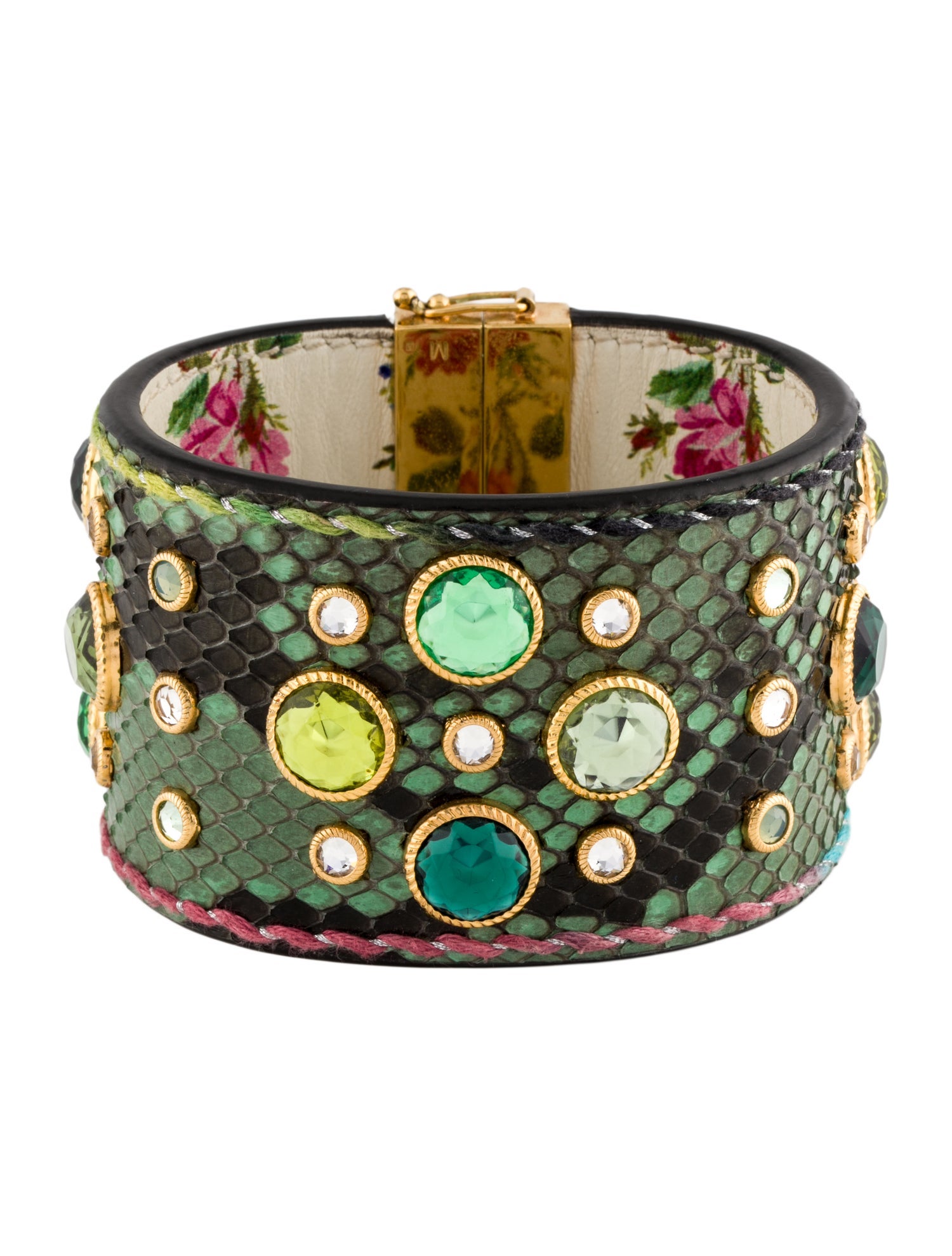 Gucci Python & Crystal Bracelet