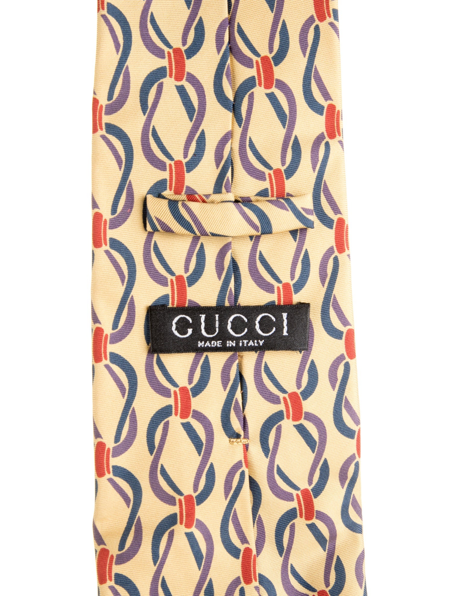 Gucci pattern silk tie