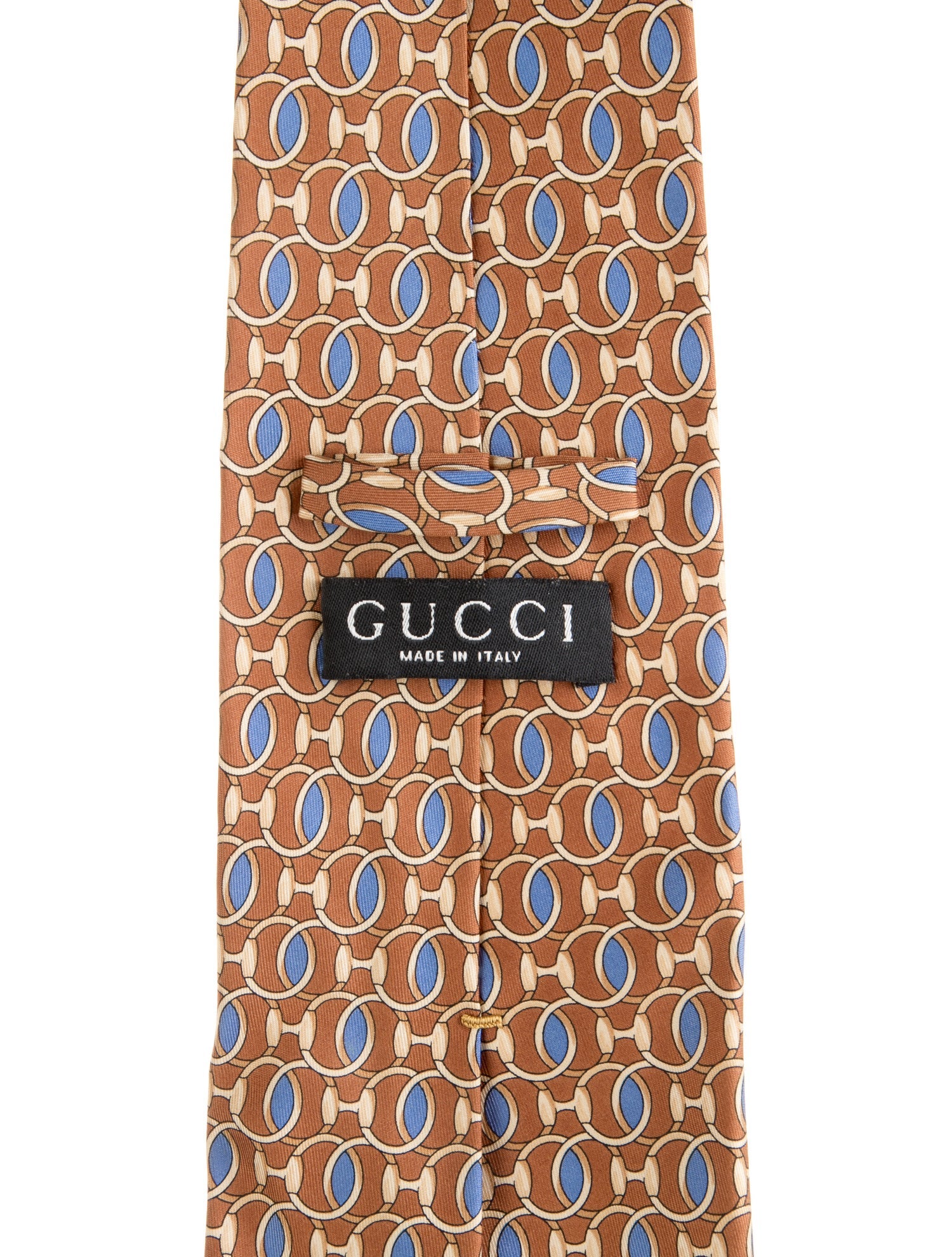 Gucci pattern silk tie