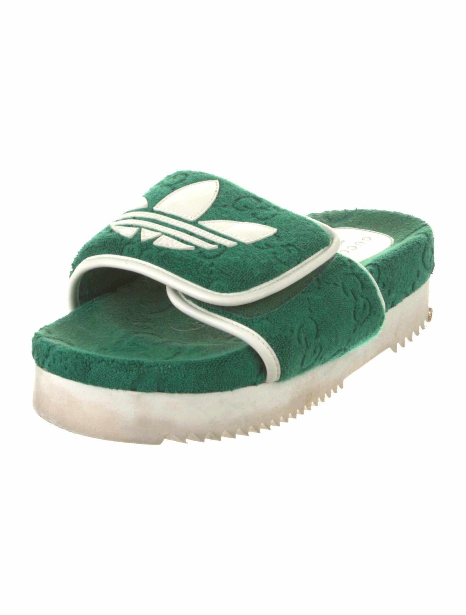 Gucci GG Logo Terry Cloth Slingback Flats