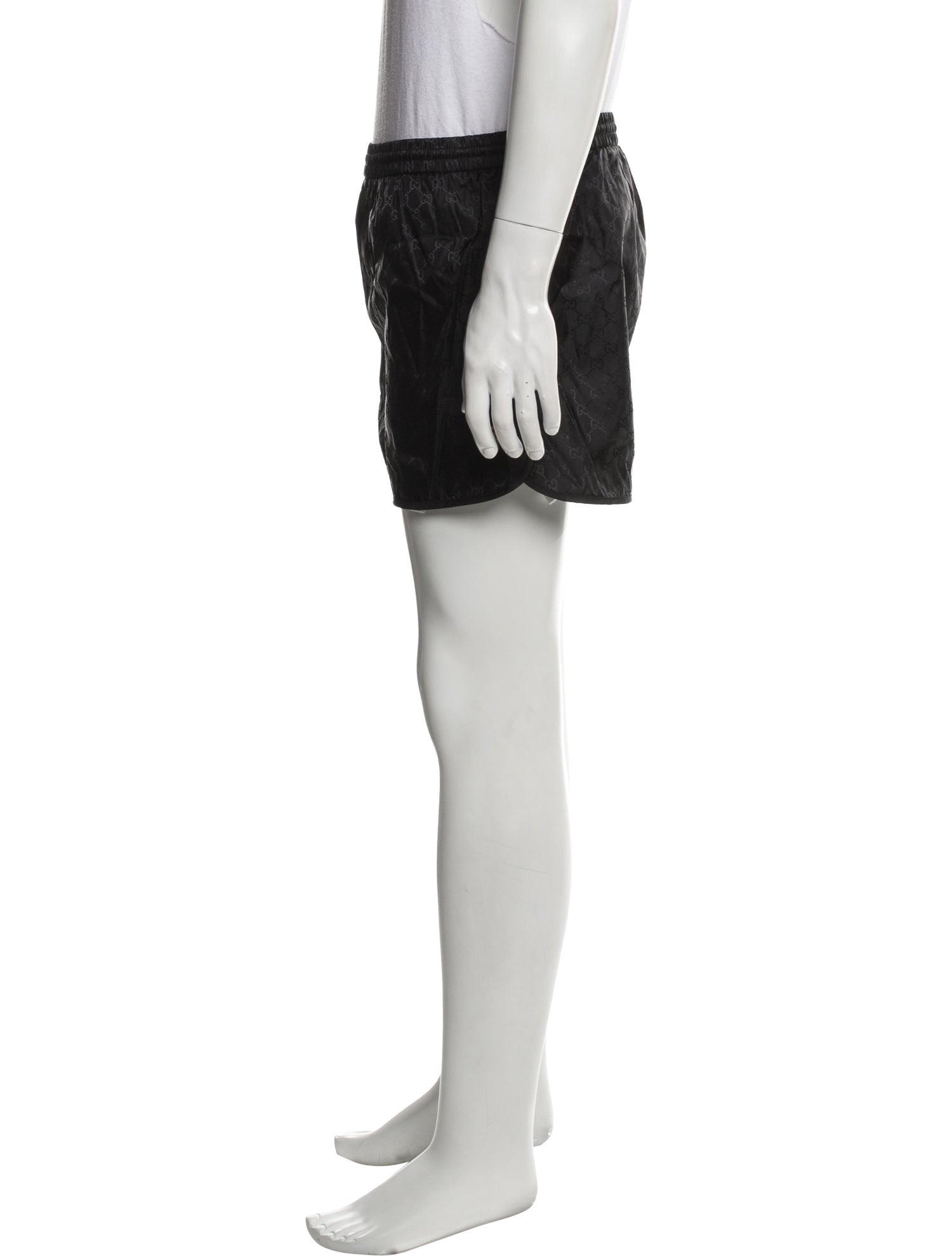 Gucci GG Nylon Embroidered Accent Swim Trunks