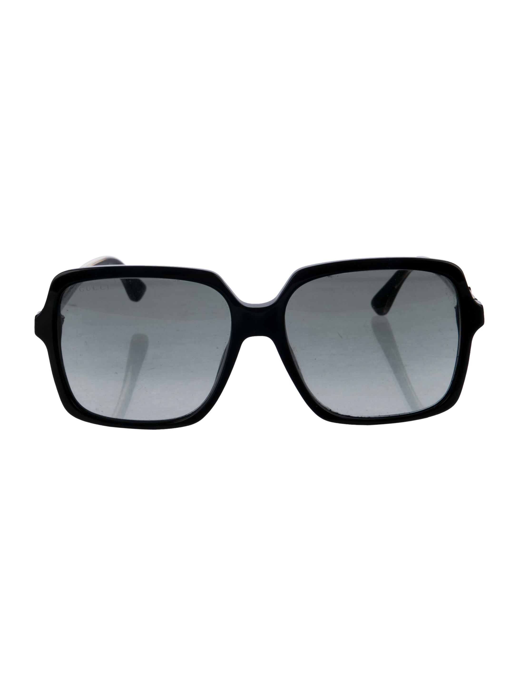 Gucci Web Accent Square Sunglasses