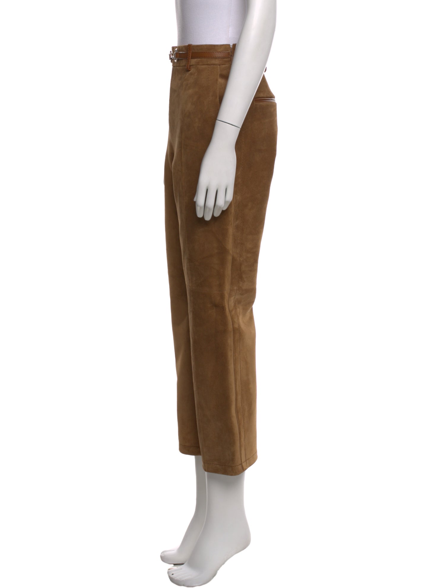 Gucci Suede Straight Leg Pants