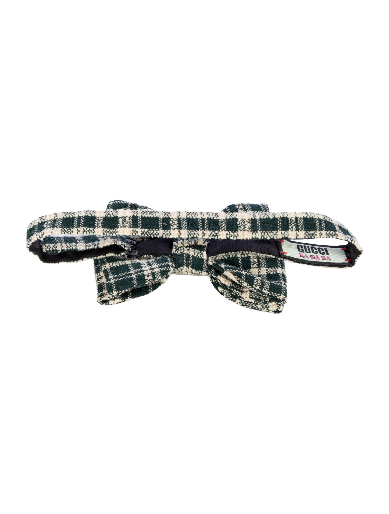 Gucci HA HA HA Pattern Print Hook Closure Boe Tie
