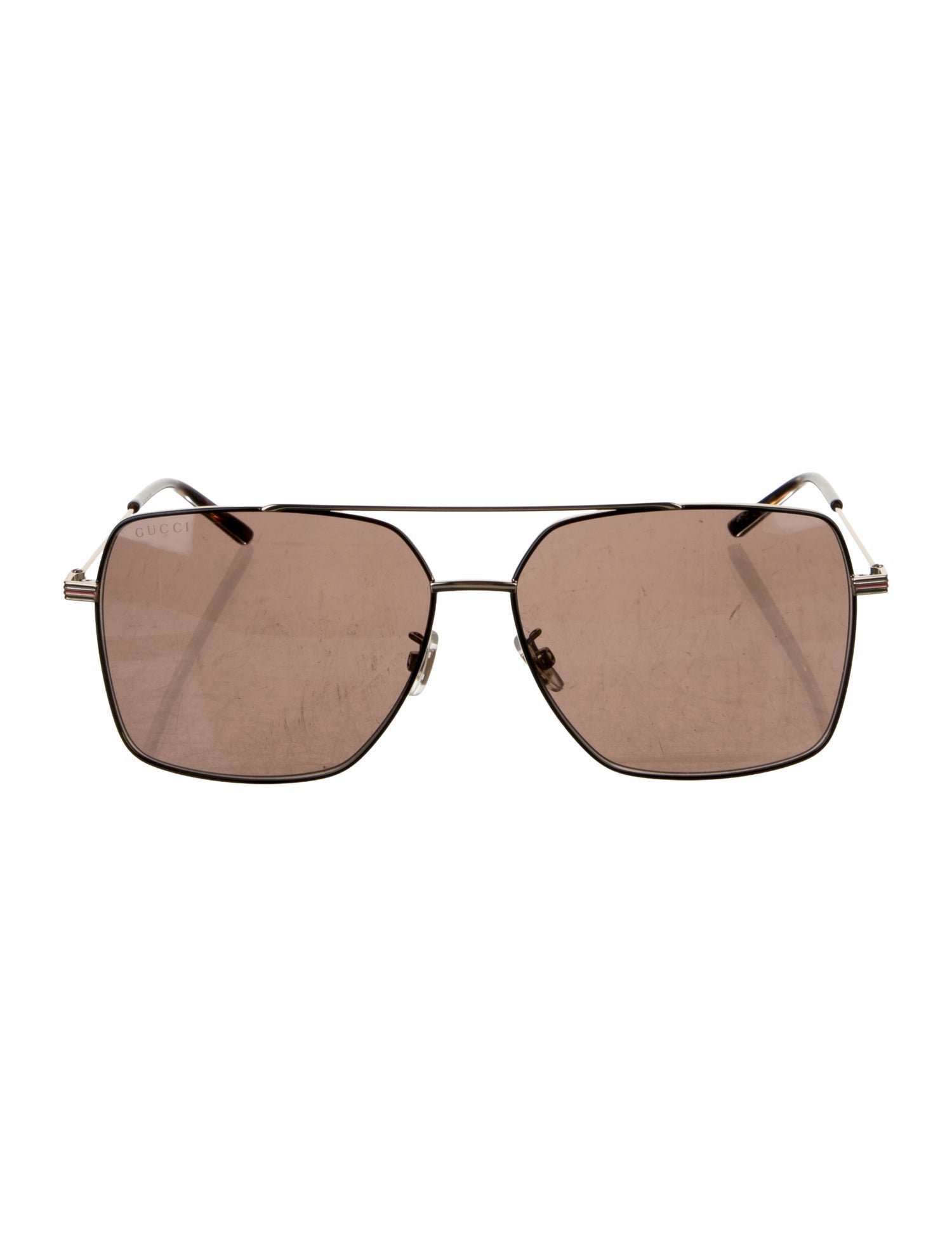 Gucci Web Accent Aviator Sunglasses