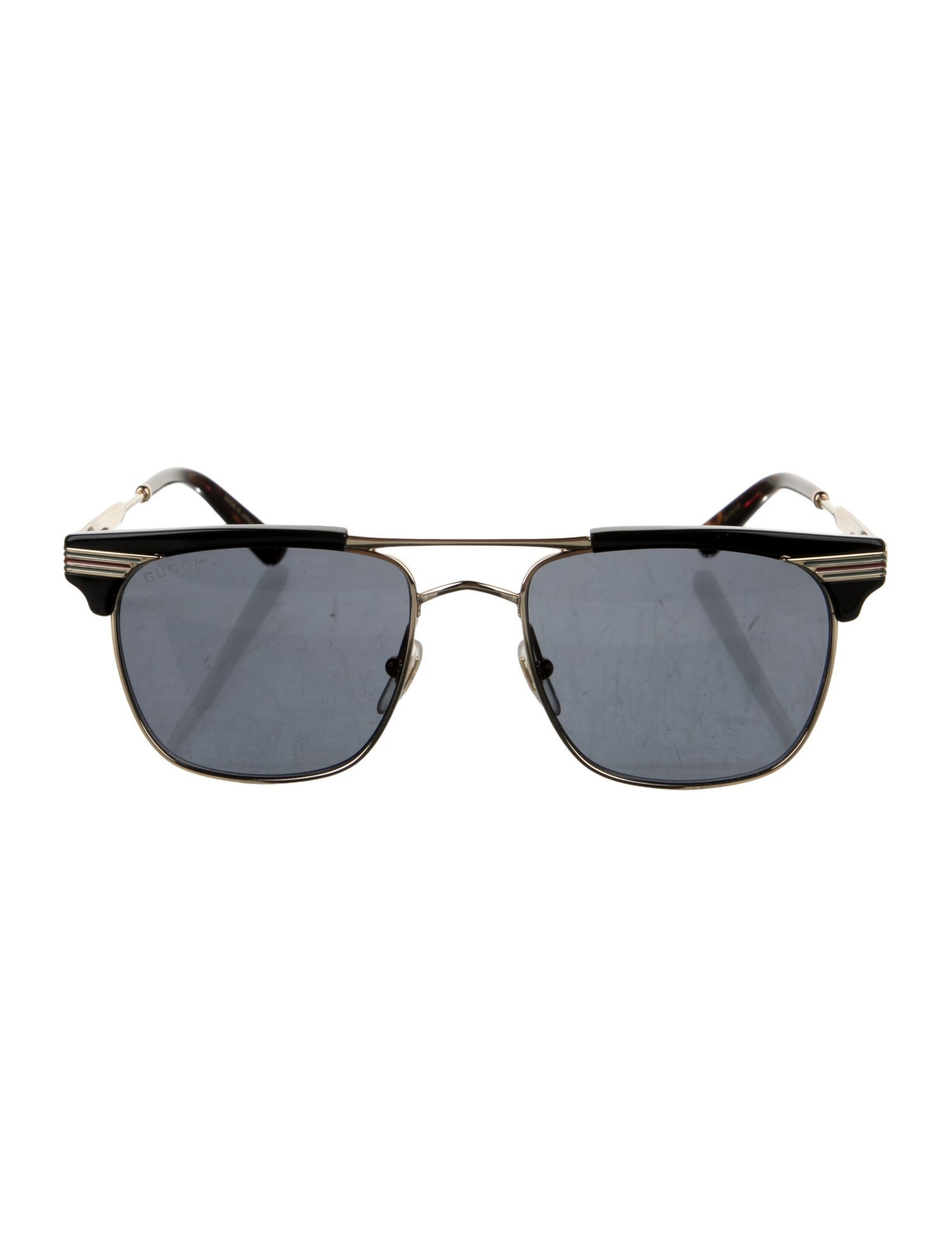Gucci Web Accent Square Sunglasses