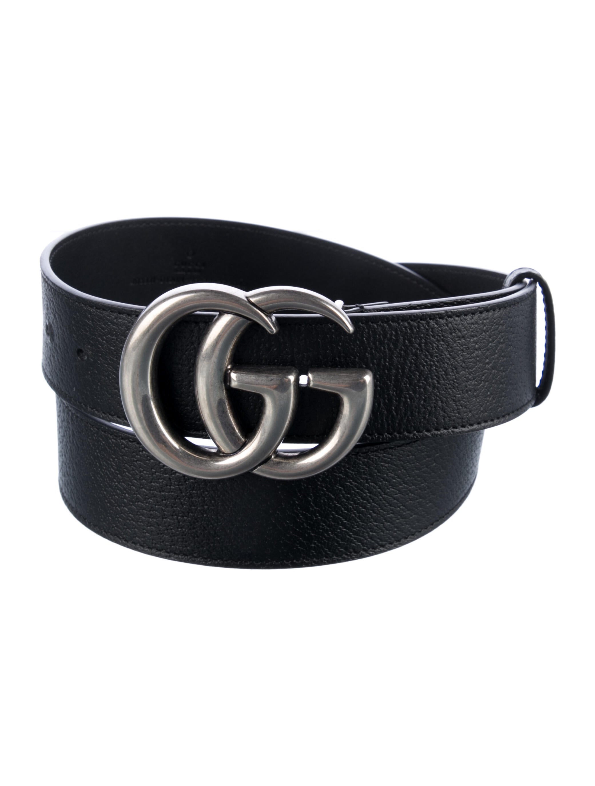 Gucci Double G Logo Leather Waist Belt