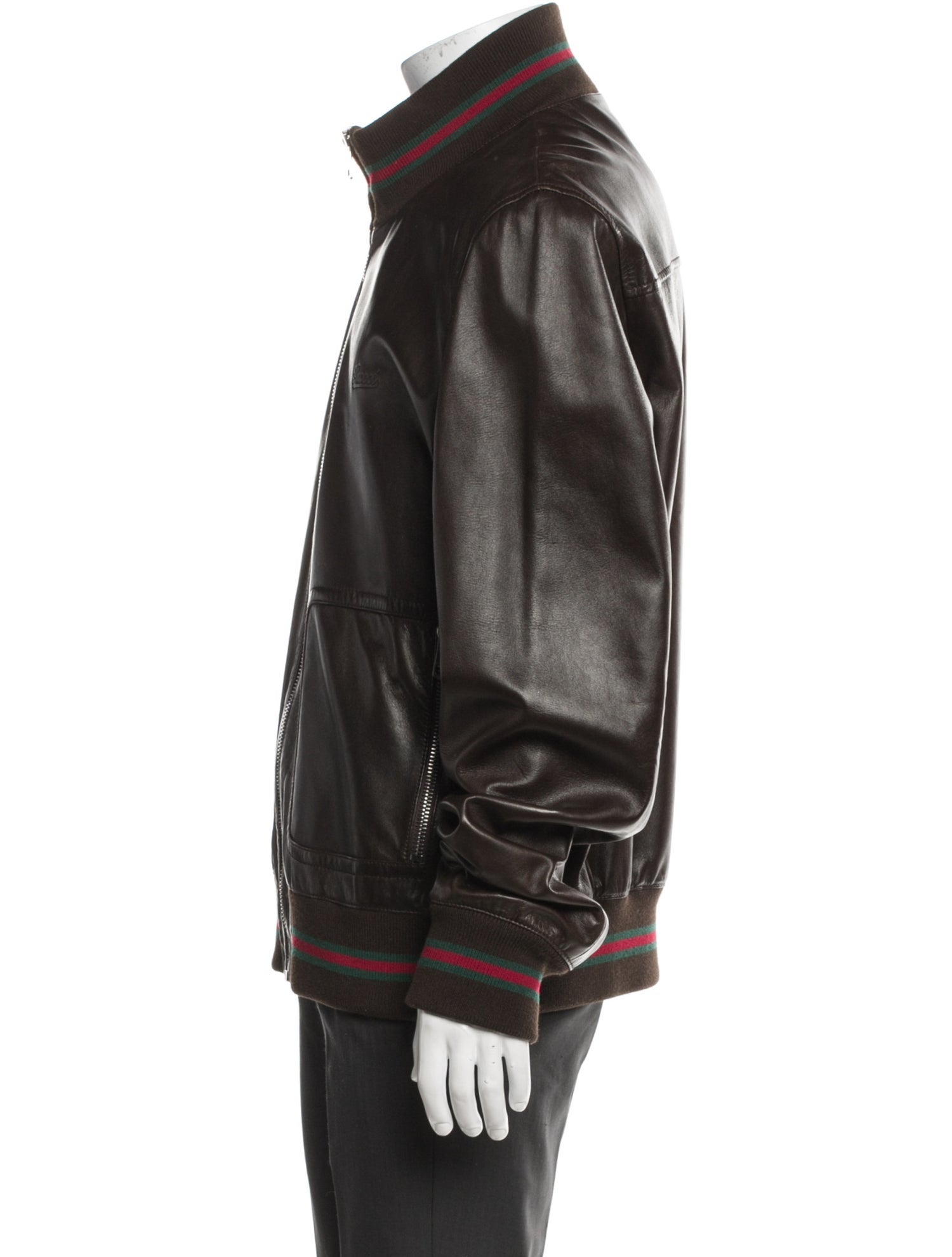 Gucci Leather Bomber Jacket