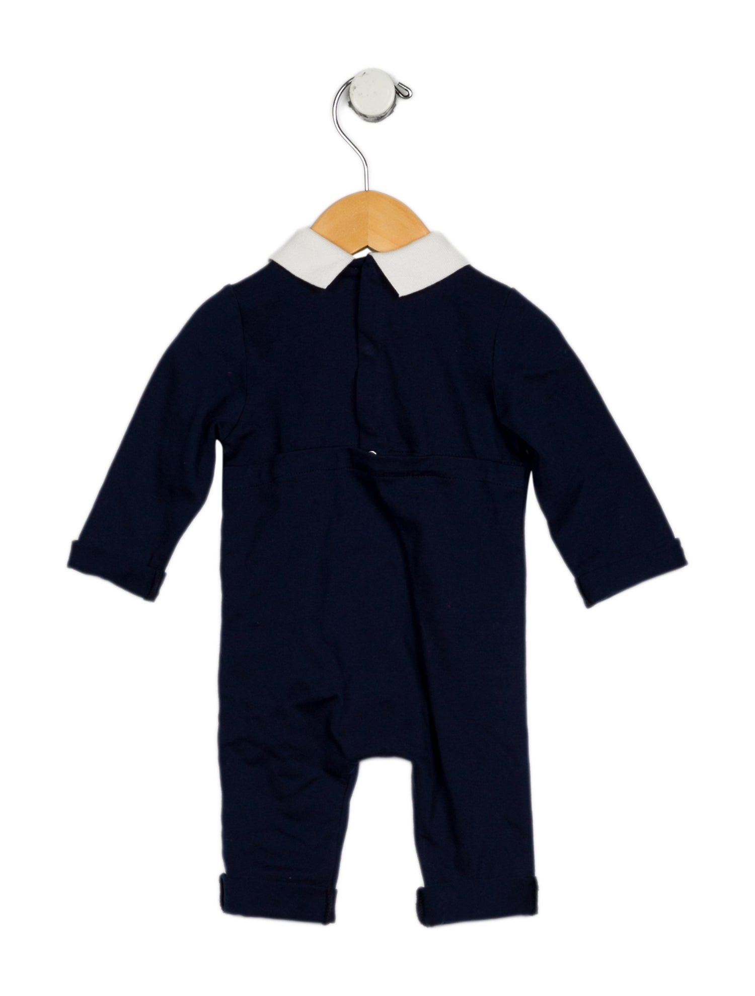 Gucci Cotton blue and white one-piece with snap closure