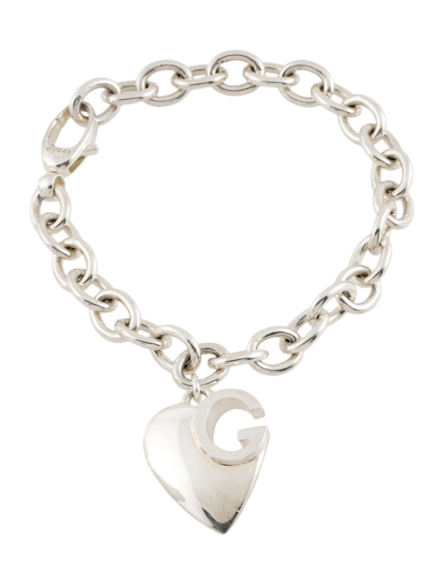 Gucci Charlotte G Heart Charm Bracelet