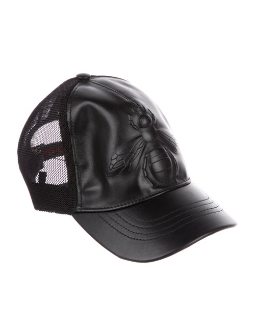 Gucci 2017 Leather Bee Trucker Hat w/ Tags