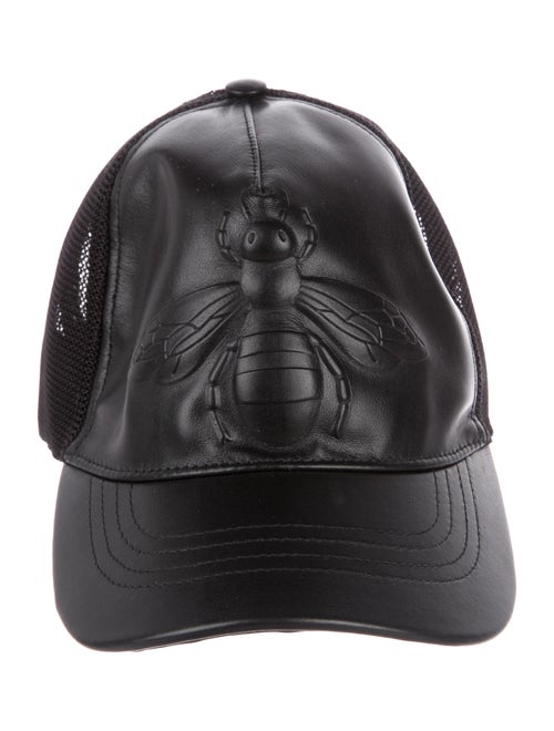 Gucci 2017 Leather Bee Trucker Hat w/ Tags