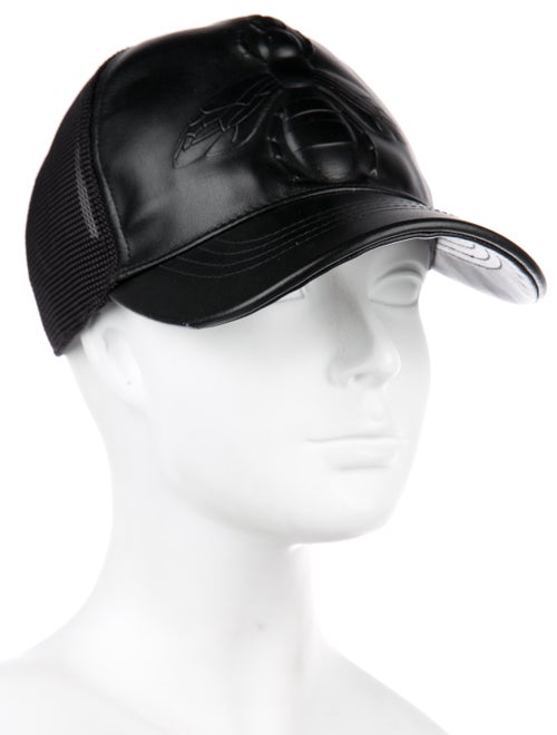 Gucci 2017 Leather Bee Trucker Hat w/ Tags
