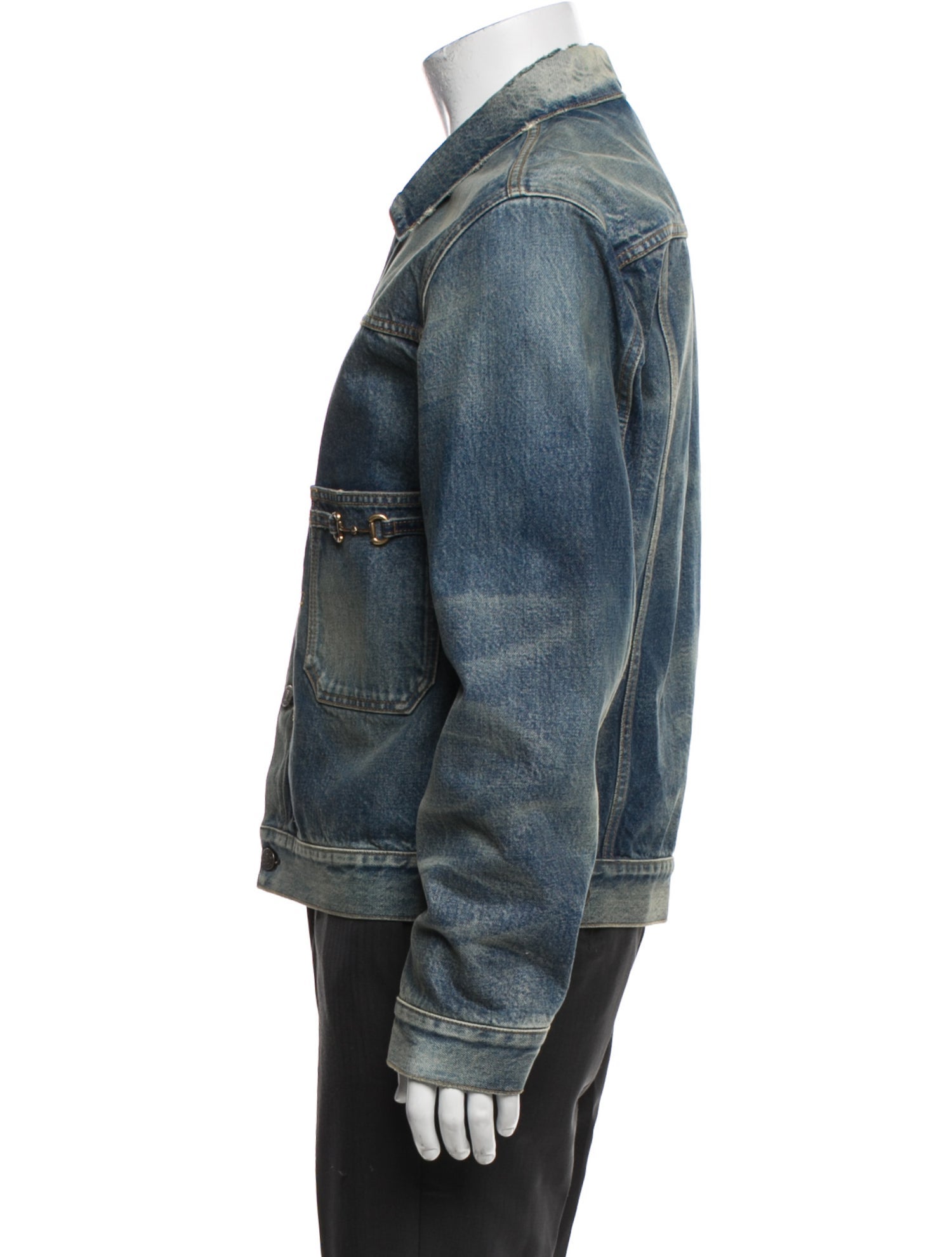 Gucci 2022 1955 Horsebit Accent Denim Jacket w/ Tags