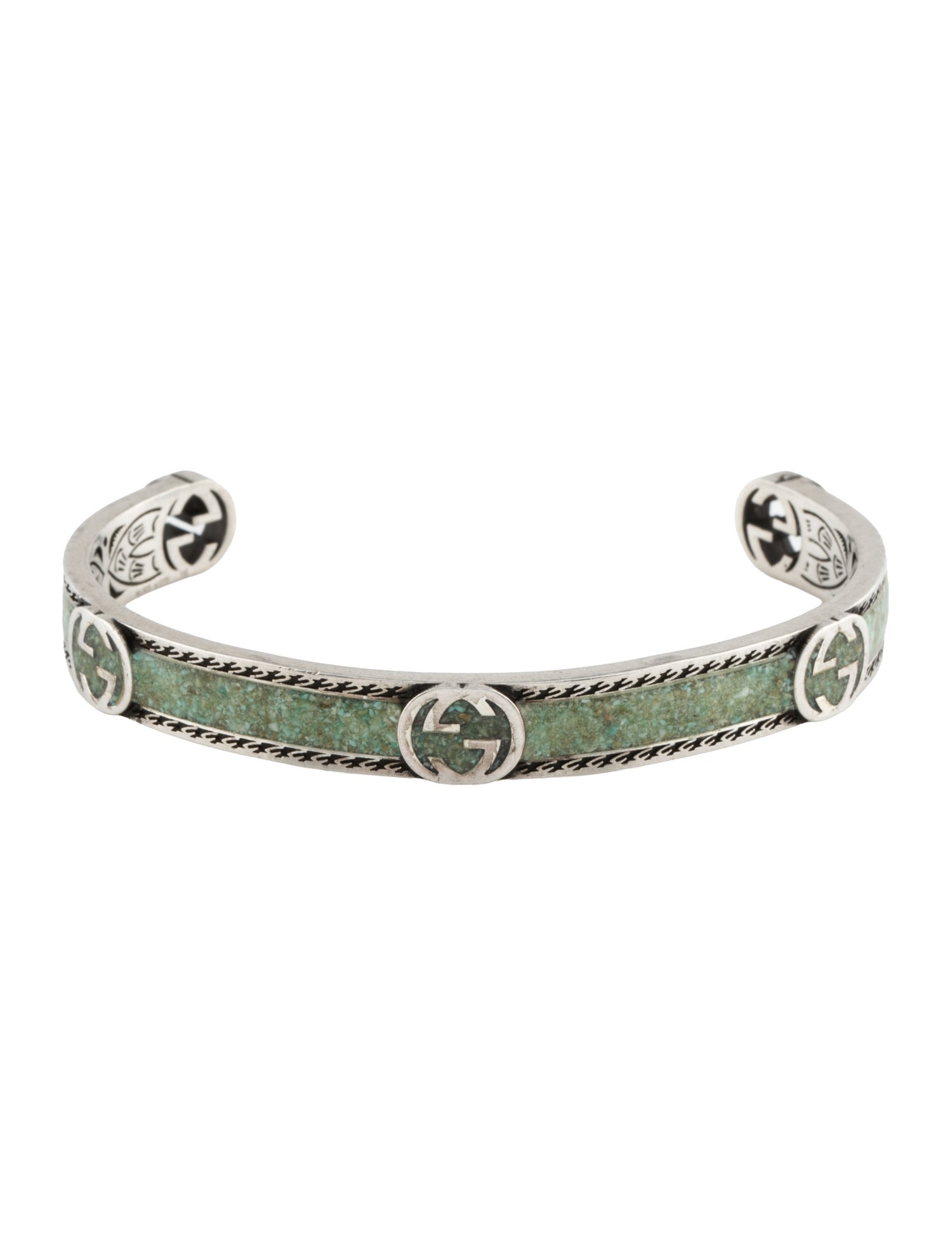 Gucci Enamel Interlocking G Cuff Bracelet