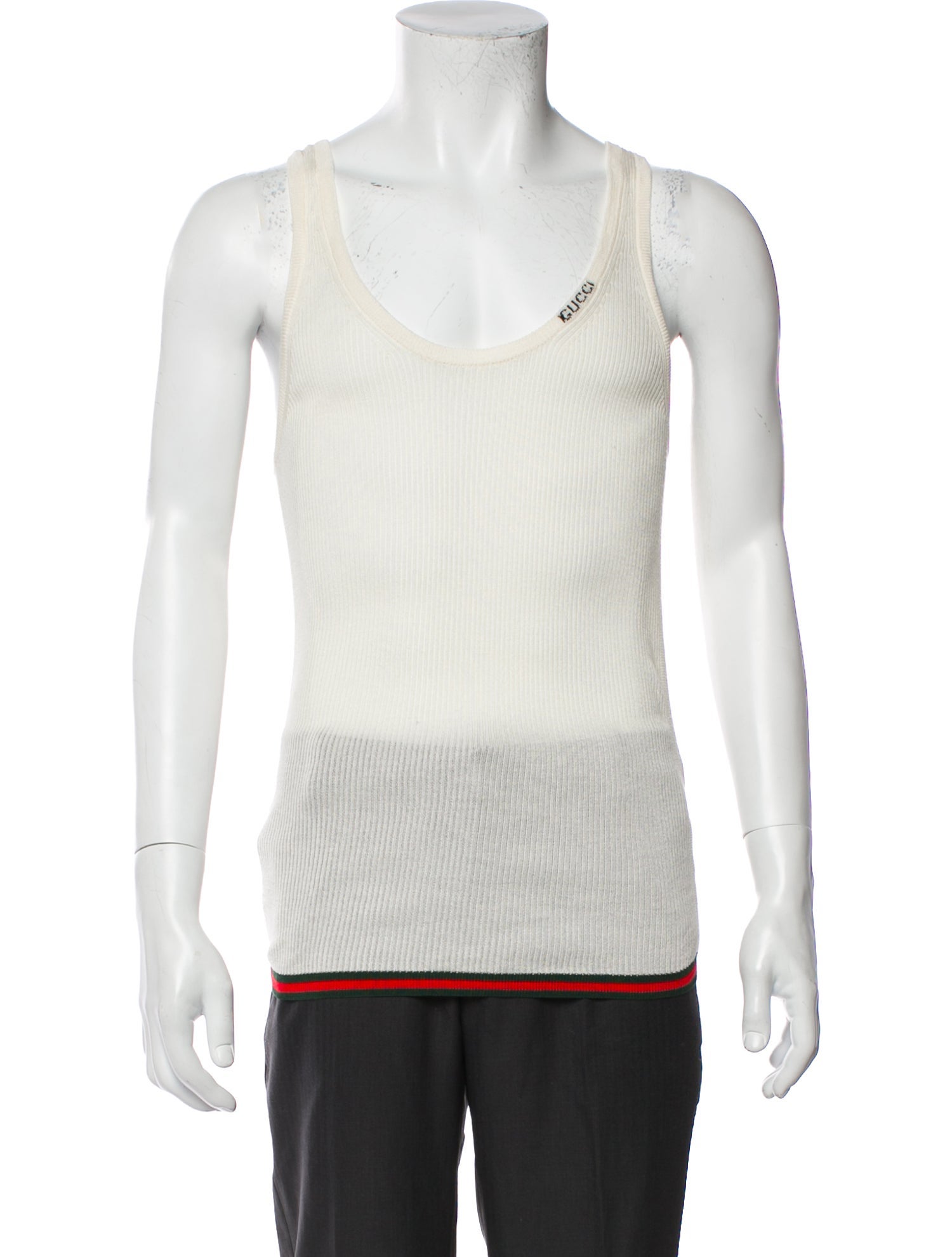 Gucci Web Accent Scoop Neck Henley