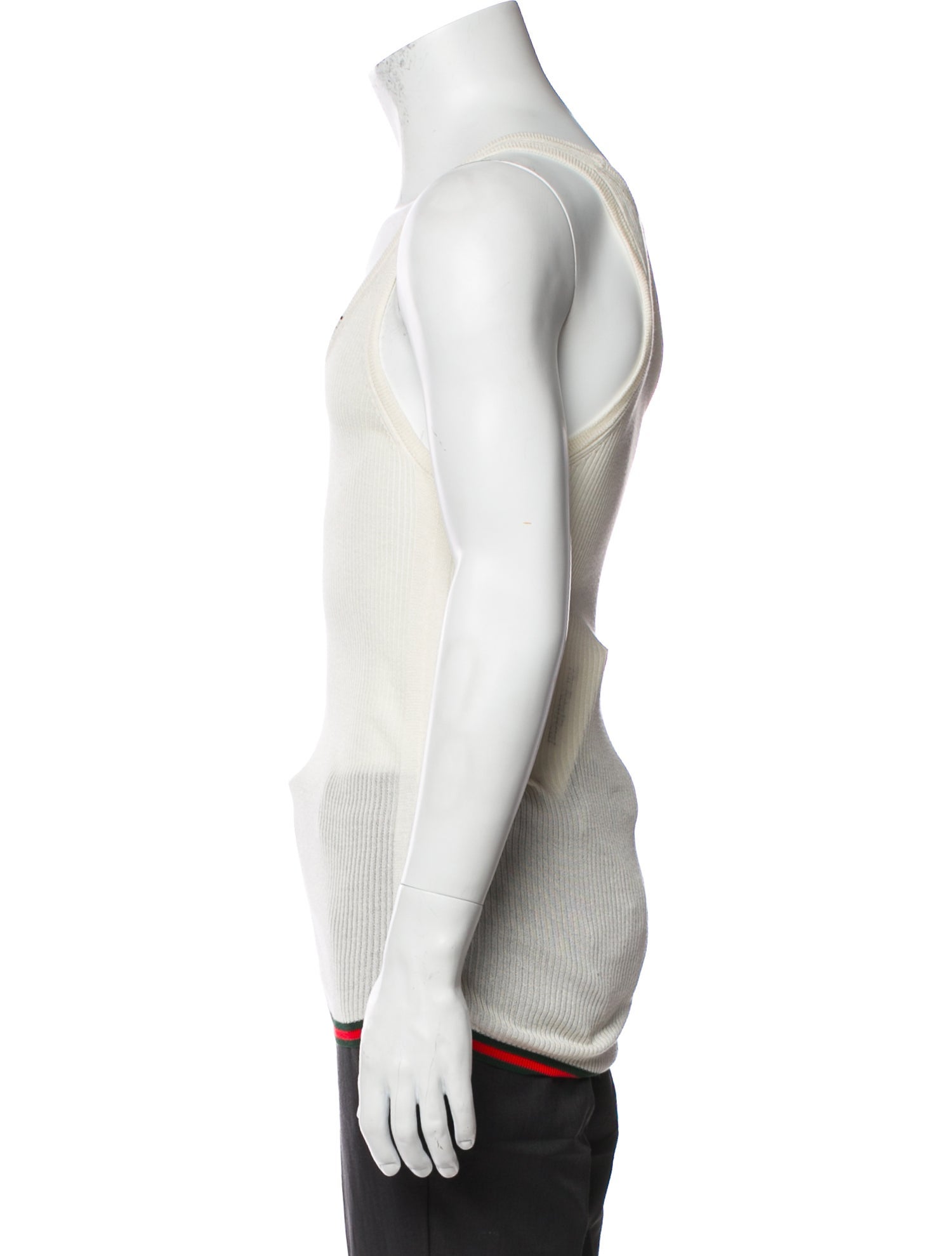 Gucci Web Accent Scoop Neck Henley