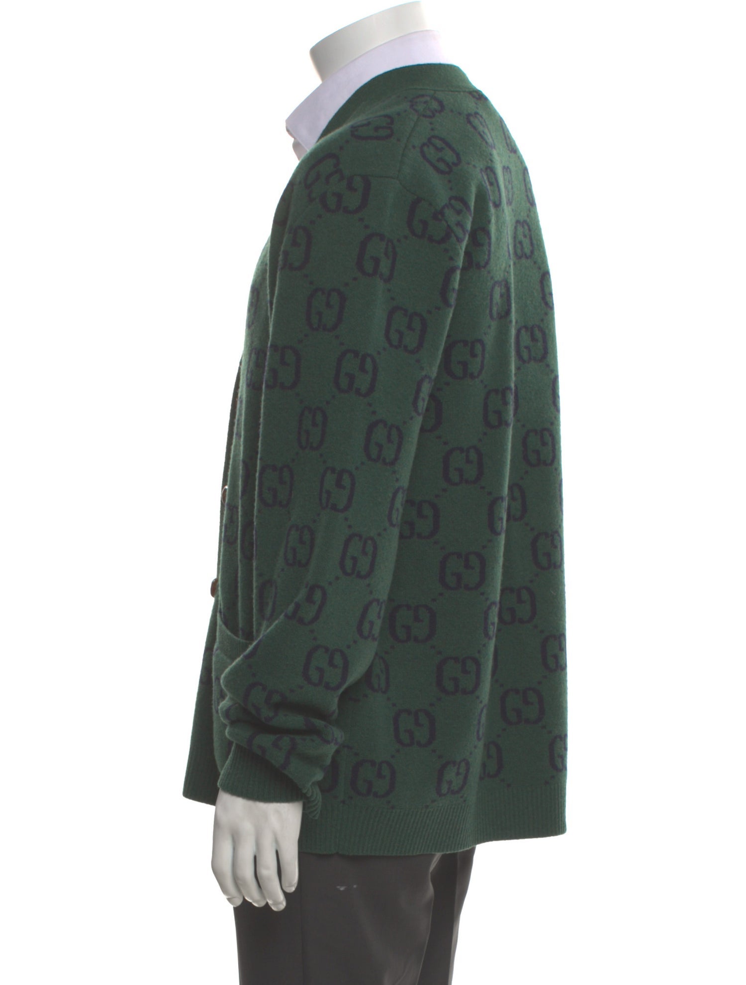 Gucci Interlocking G Logo Wool Cardigan