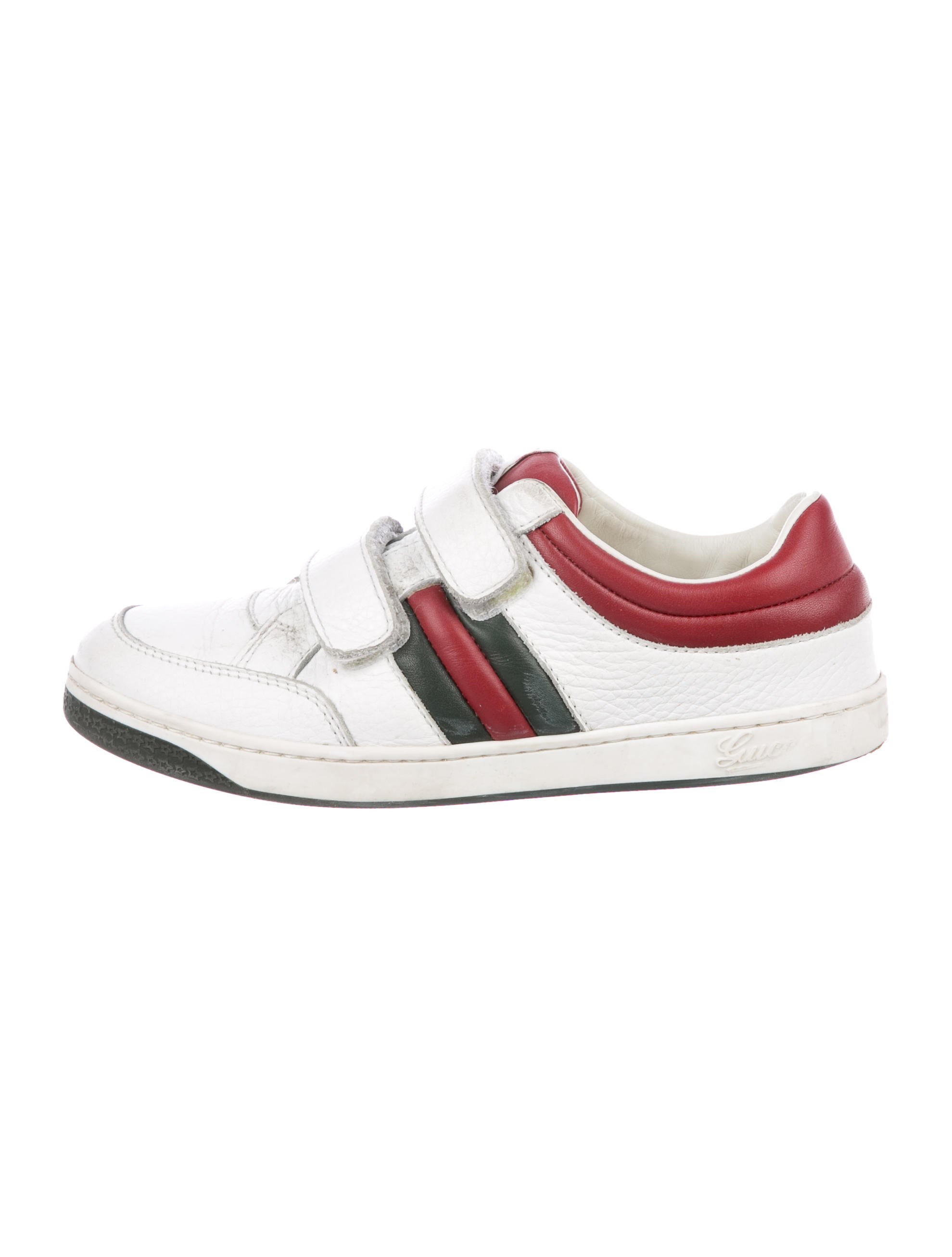 Gucci Boys' Leather Web-Trimmed Sneakers