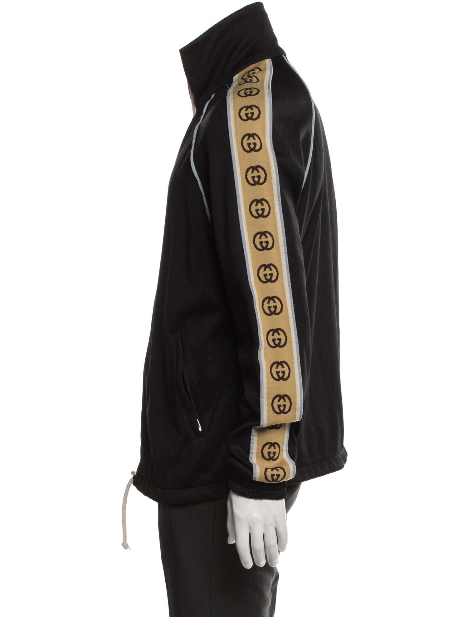 Gucci Interlocking G Logo Mock Neck Cardigan