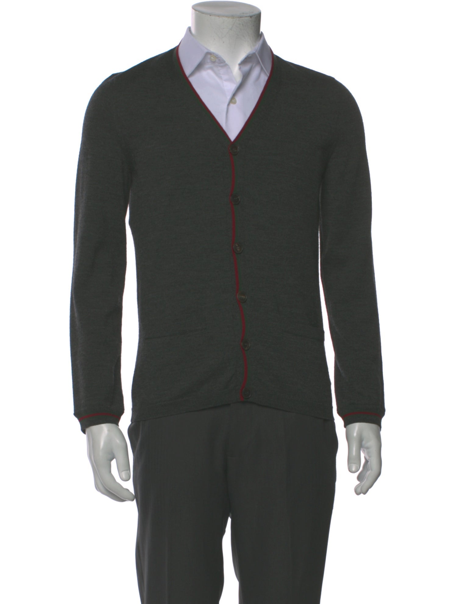 Gucci Web Accent Wool Cardigan