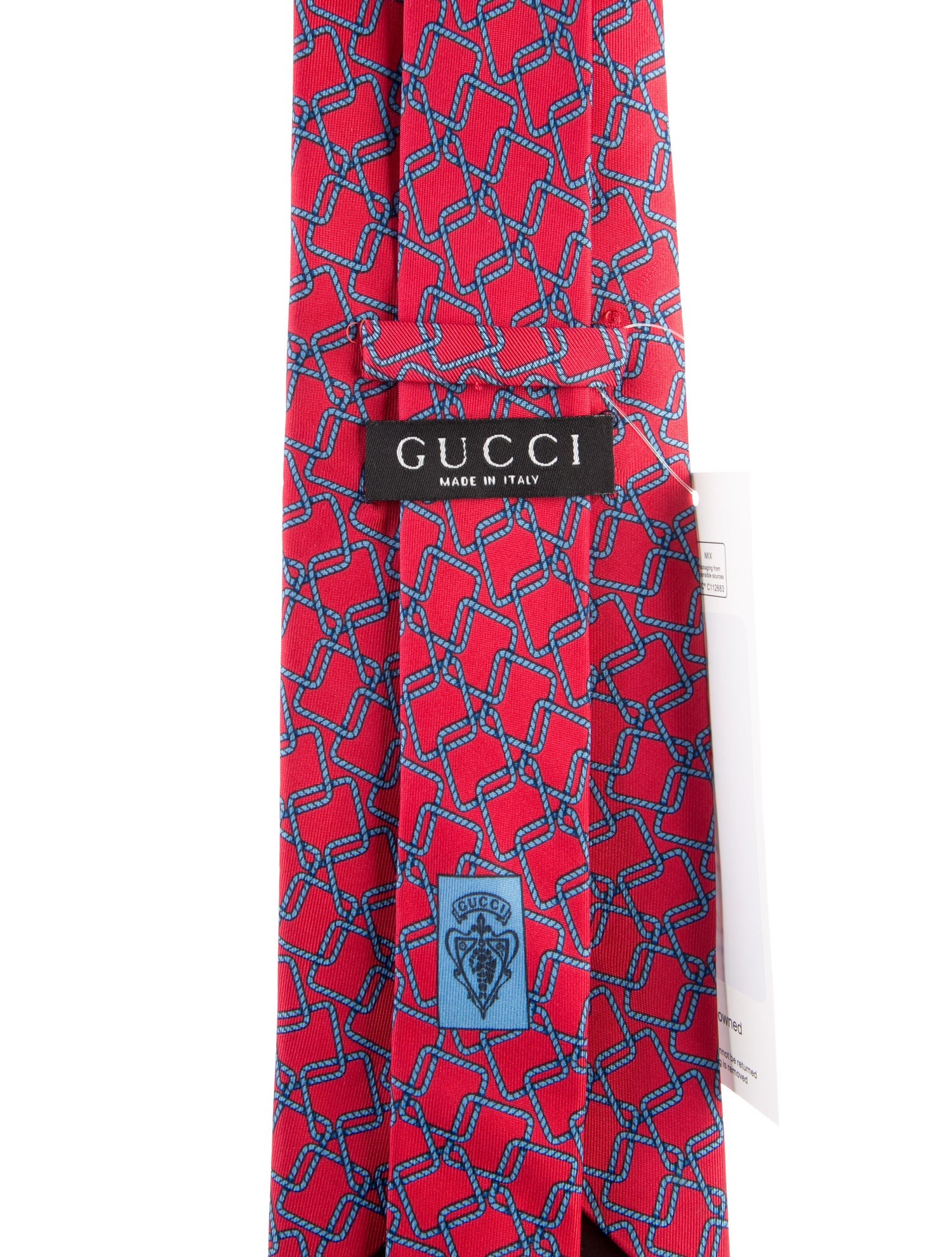 Gucci Pattern Print Silk Tie