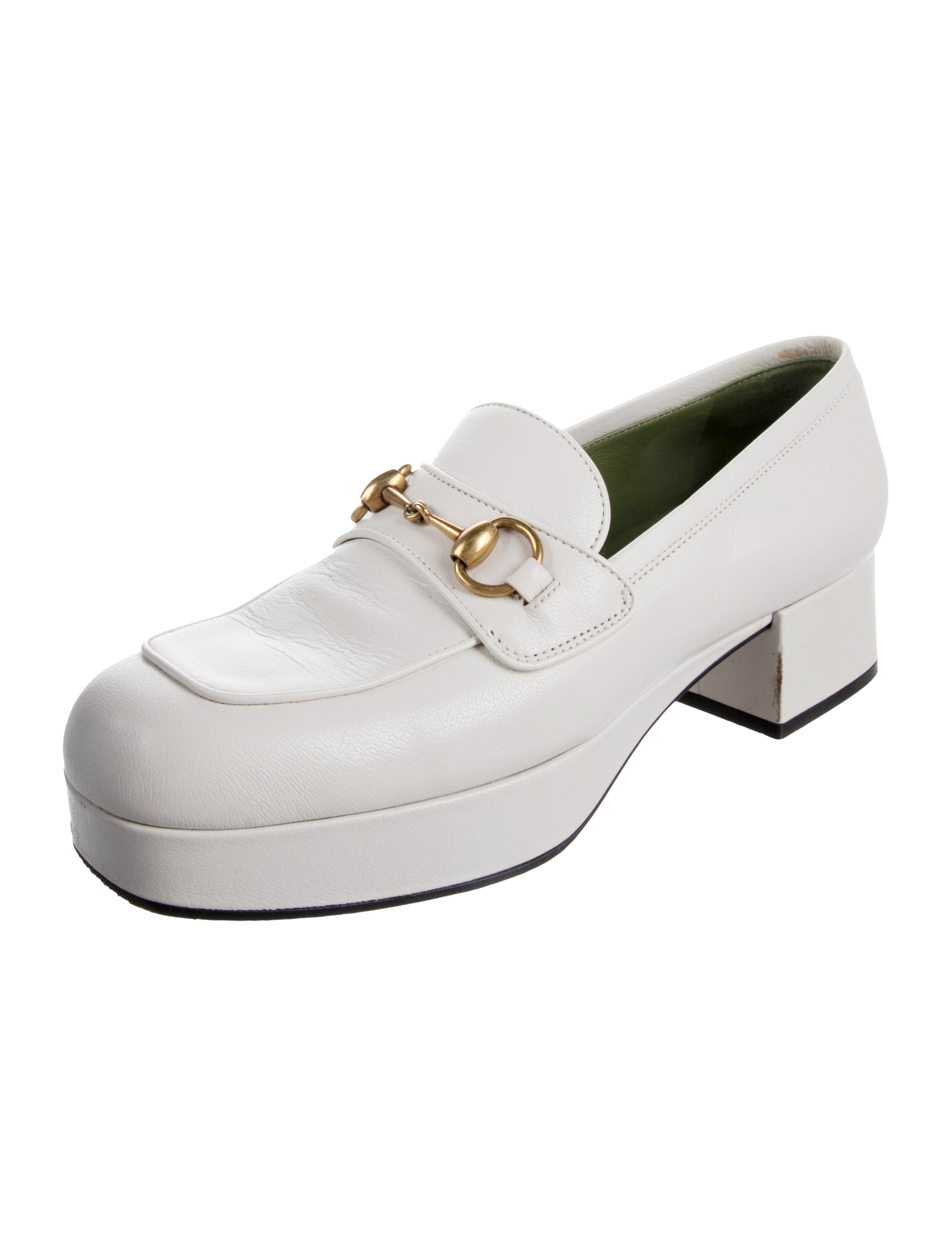 Gucci Leather Chain-Link Accents Pumps