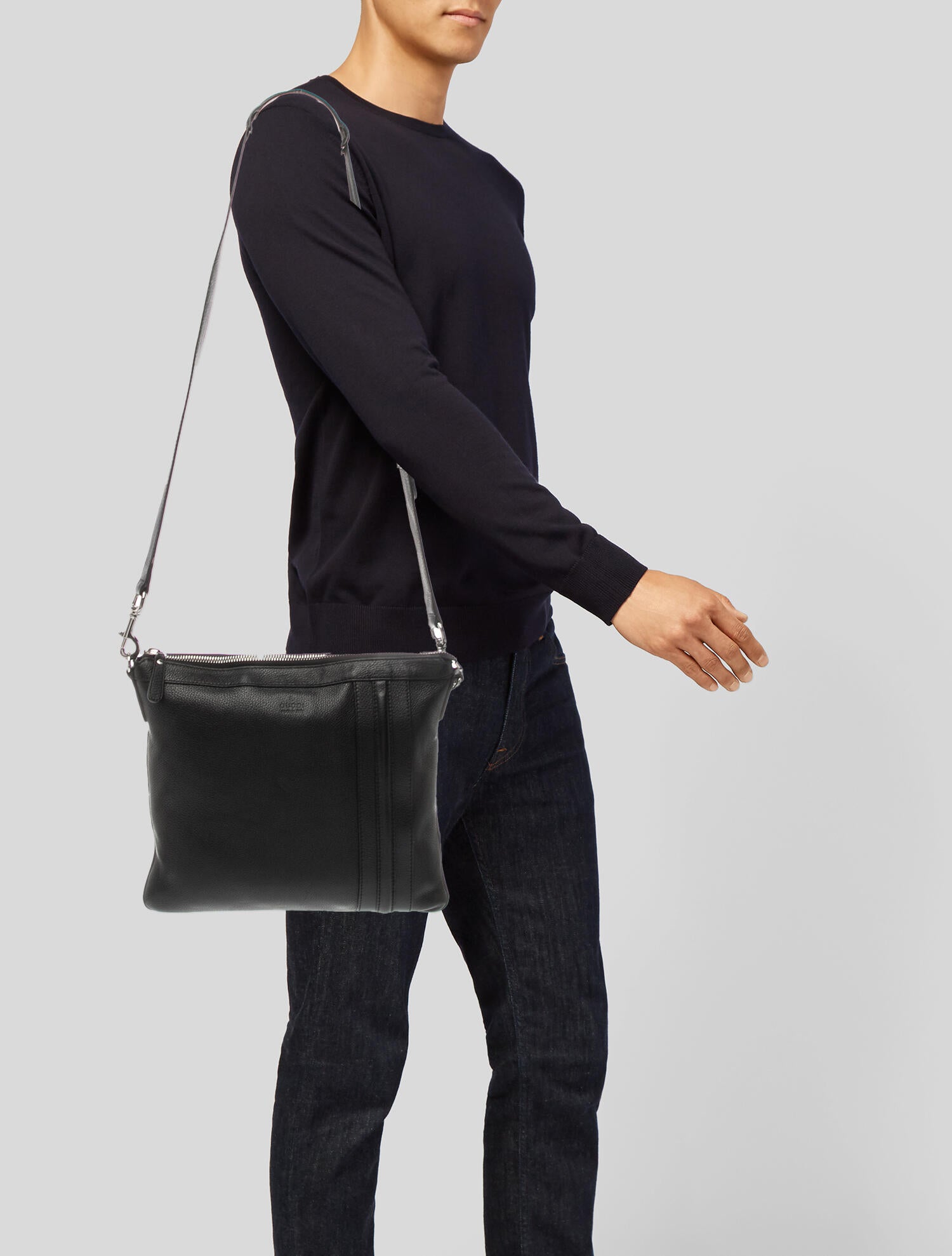 Gucci Leather Messenger Bag