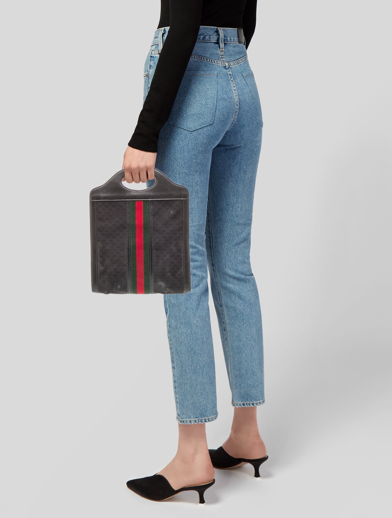 Gucci GG Canvas Top Handle Bag Vintage
