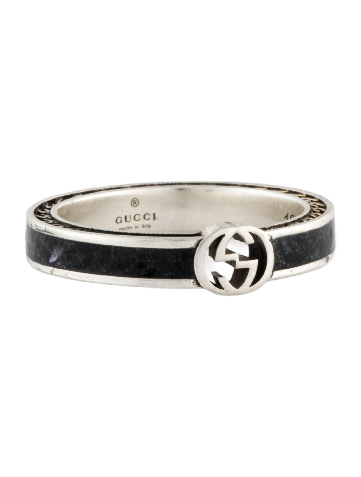 Gucci Enamel Interlocking G Ring