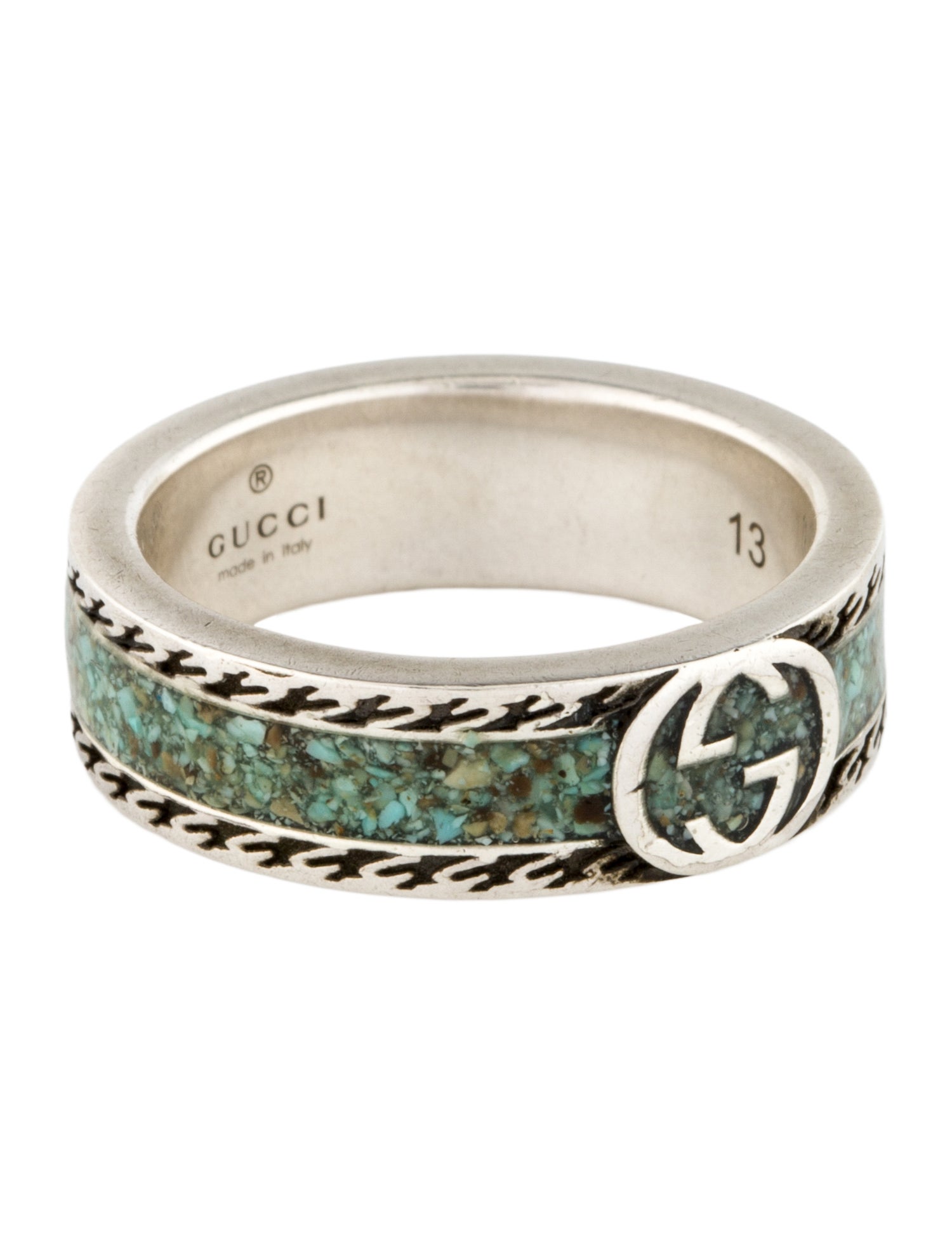Gucci Enamel Interlocking G Ring