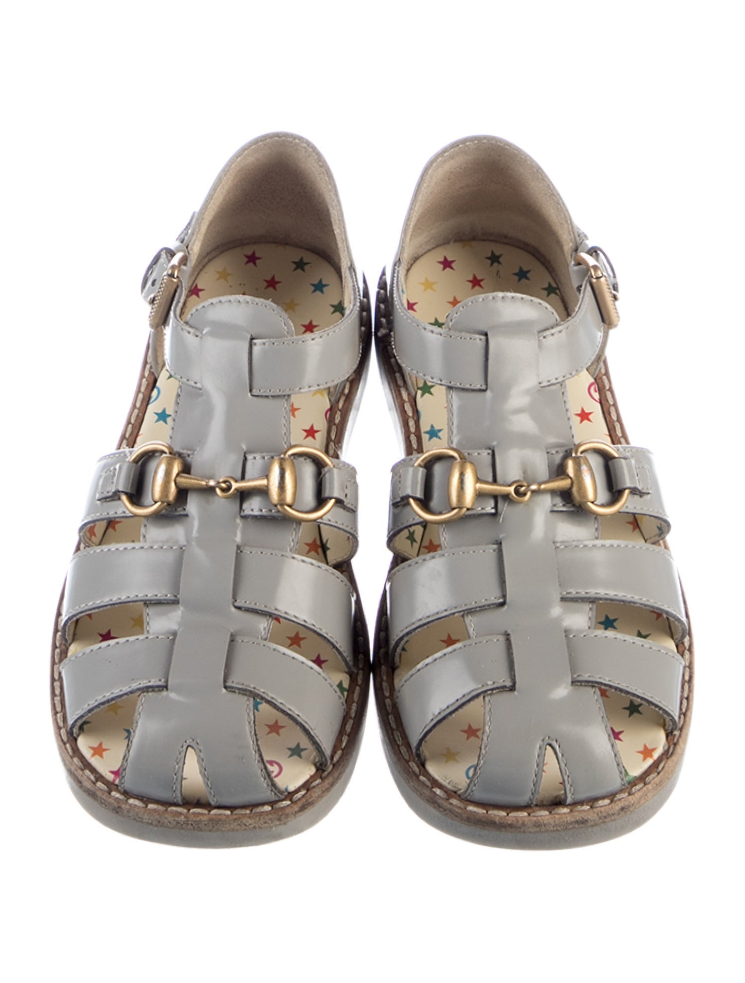 Gucci Girls' Leather Horsebit Sandals