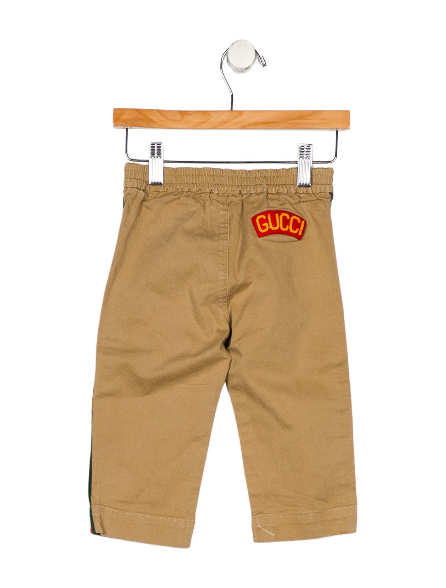 Gucci Cotton neutral and multicolor pants with zip and button closure